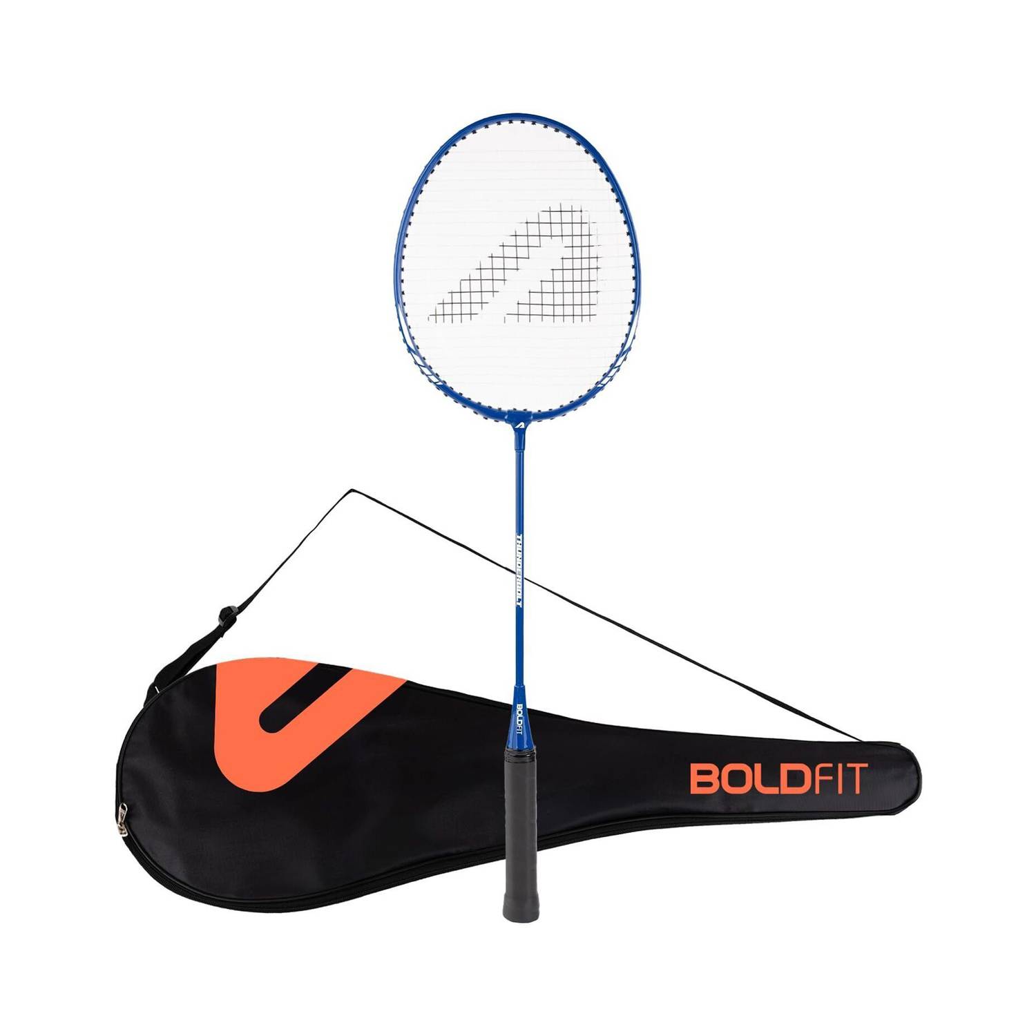 BOLDFIT Blue Badminton Racquet with Cover - Image 1