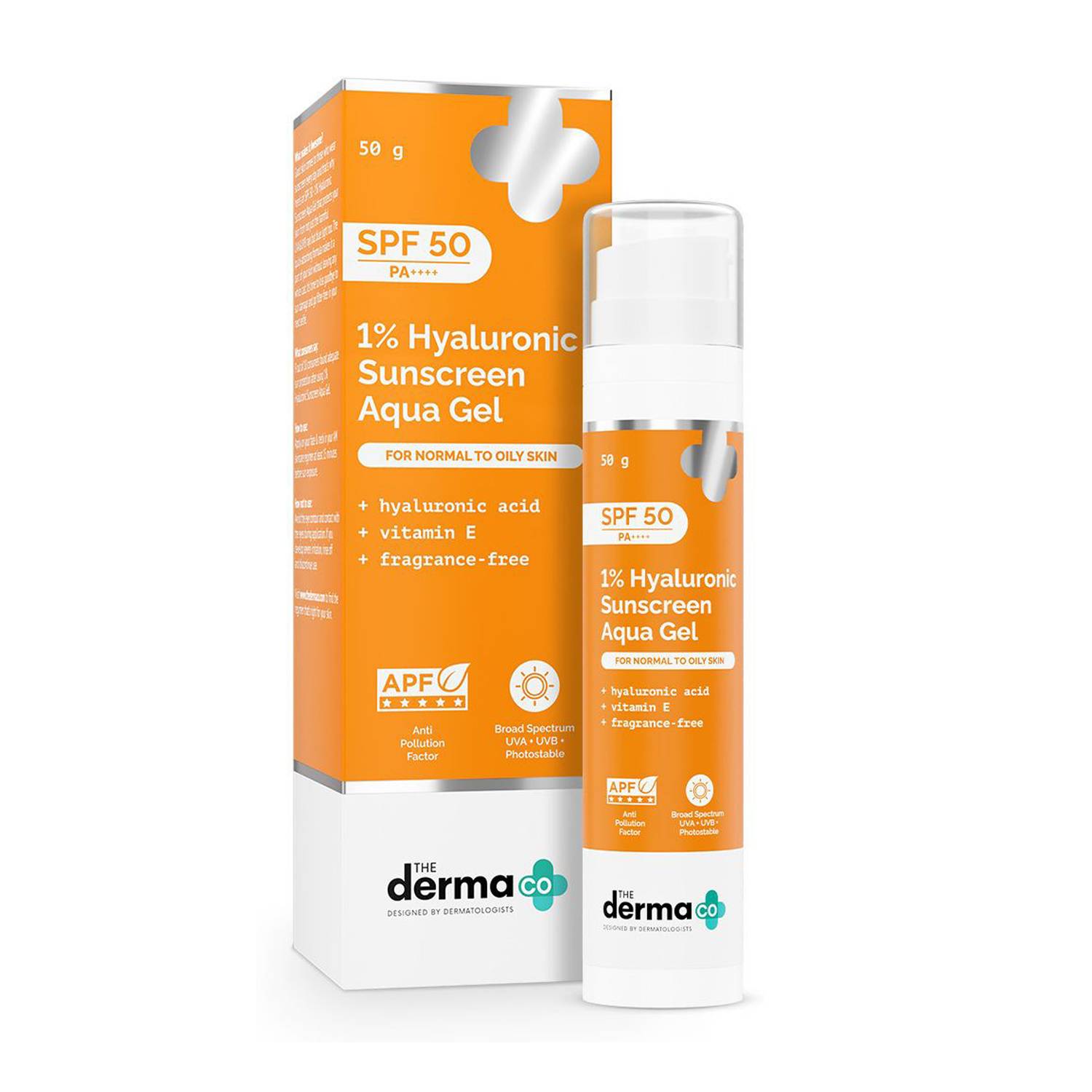 The Derma Co Sunscreen SPF 50 PA++++ 1% Hyaluronic - Image 1