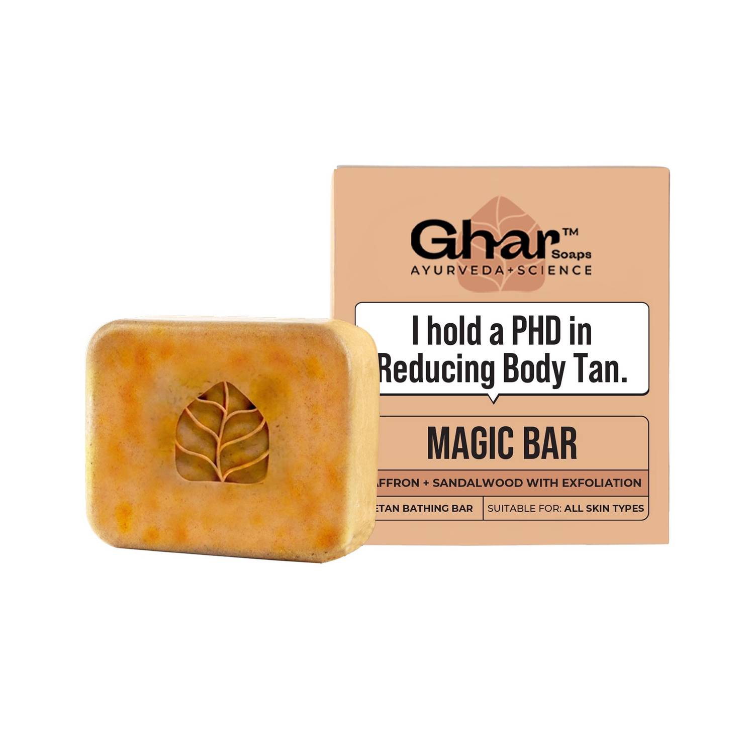 Ghar Sandal Wood And Saffron Soap for Skin Brightening - Image 1