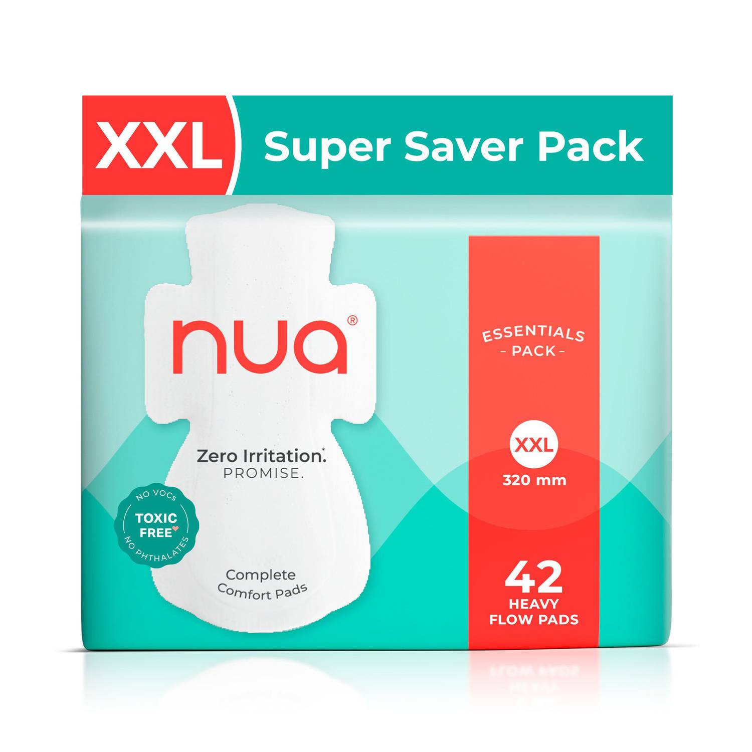 Nua Complete Comfort 42 Heavy Flow XXL | Essentials Sanitary Pad