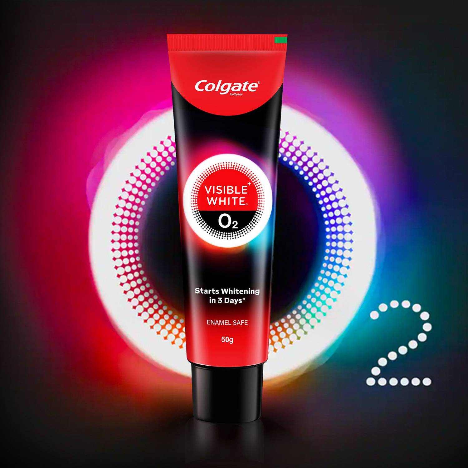 Colgate Visible White O2 Whitening Toothpaste 50 g - Image 1