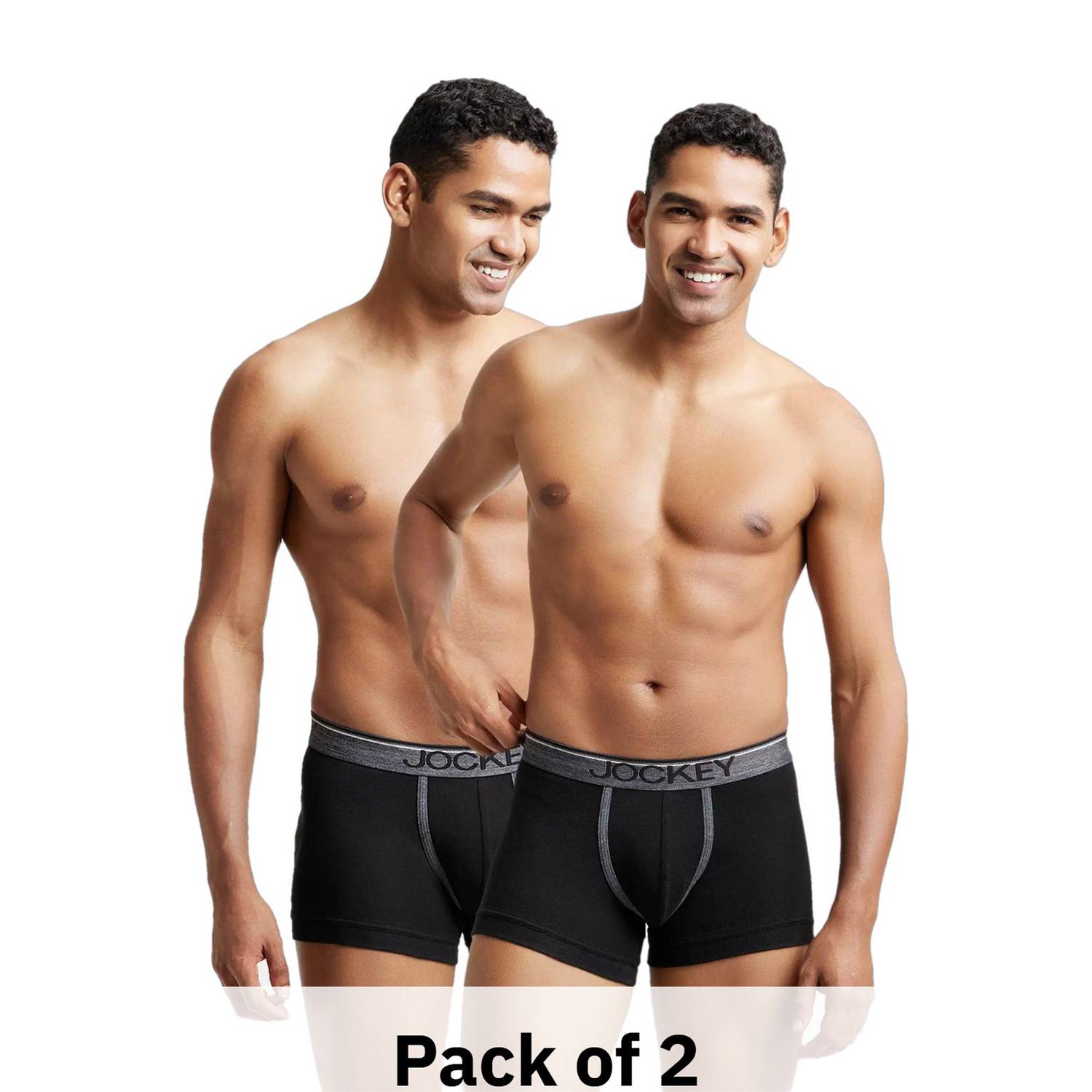 JOCKEY Men 8015 Super Combed Cotton Rib Brief Pack of 2 - Image 1