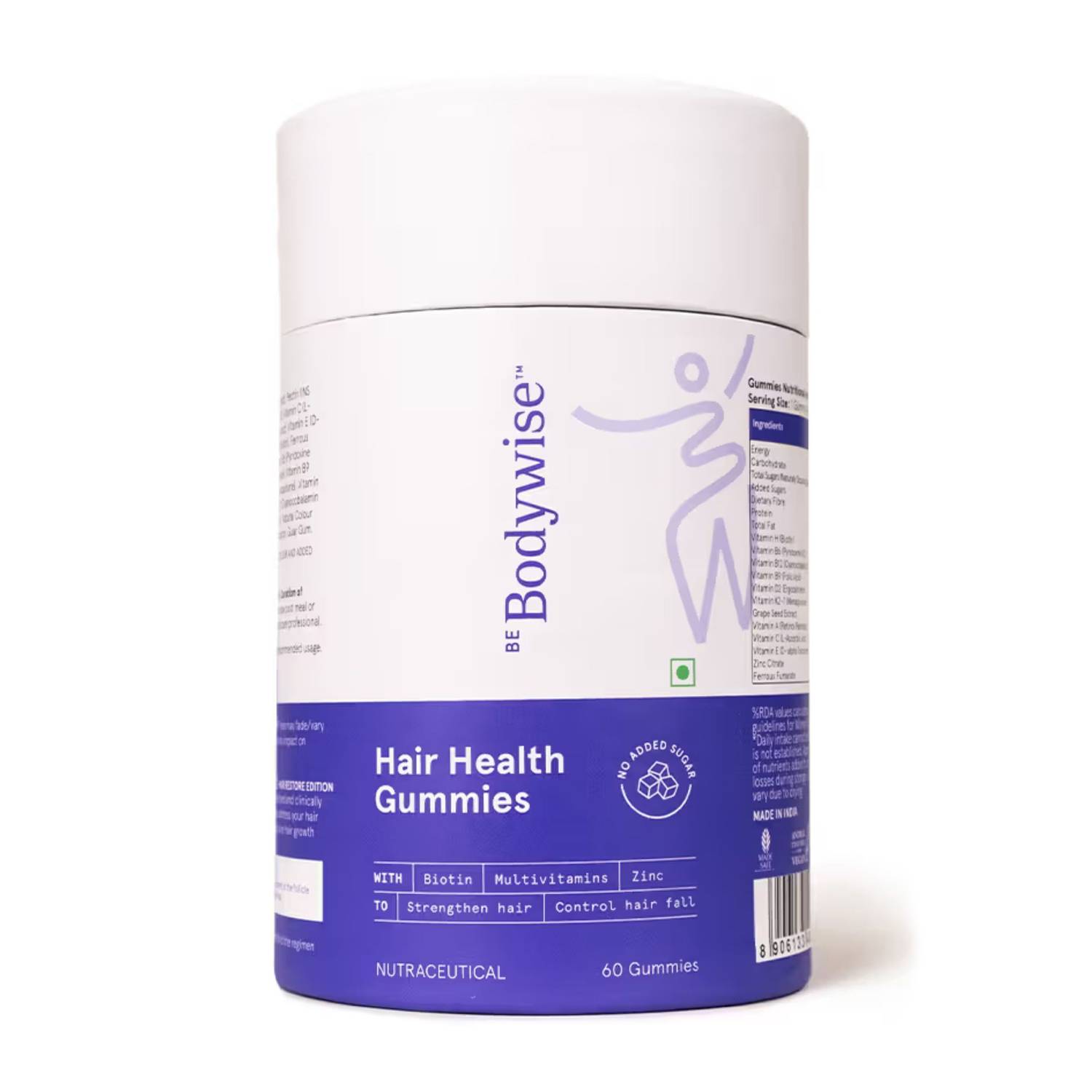 Be Bodywise 30mcg Biotin Hair Gummies 60 Count - Image 1