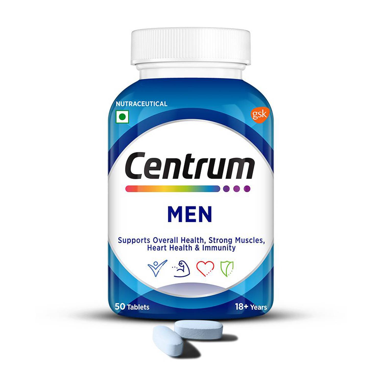 Centrum Men|Supports Overall Health (Veg) | World's No.1 Multivitamin