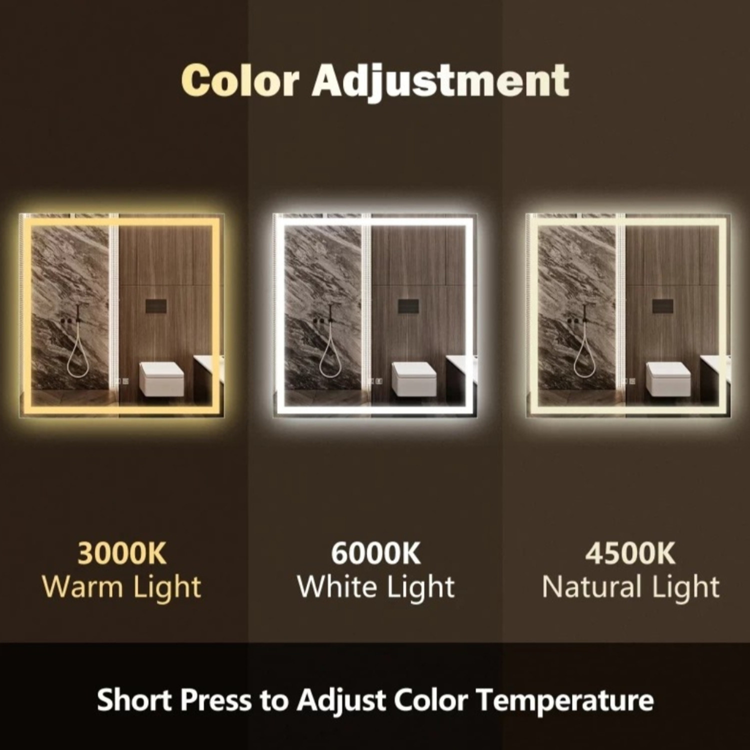 Image of Vitrysto 18*24 Oval Primium High Quality Led Mirror Lighted Mirror