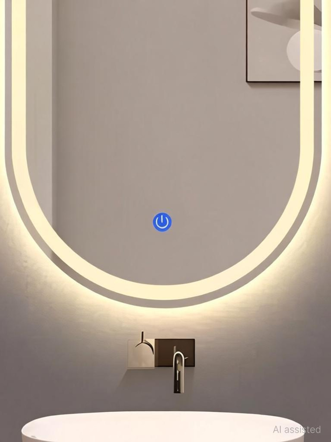 Image of NABAB Capsul DesignerLED Mirror For Bathroom Size 18x24, Decorative Mirror with Lights Bathroom Mirror