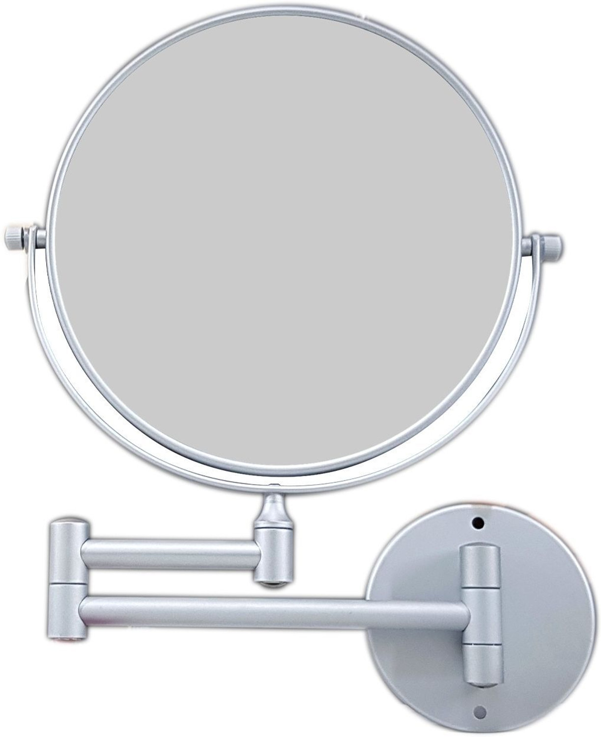 Image of LACOPINE Wall Mounted Double Sided 3x Mirror, Extendable Arm For Bathroom & Grooming Magnifying Mirror (Round Finish : Matte)