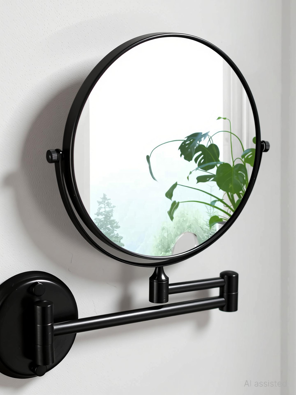 Image of Impulse by Plantex Brass & SS-304 Makeup /Magnifying Mirror for Bathroom /8 Inch /5x /1x-Magnification Bathroom Mirror