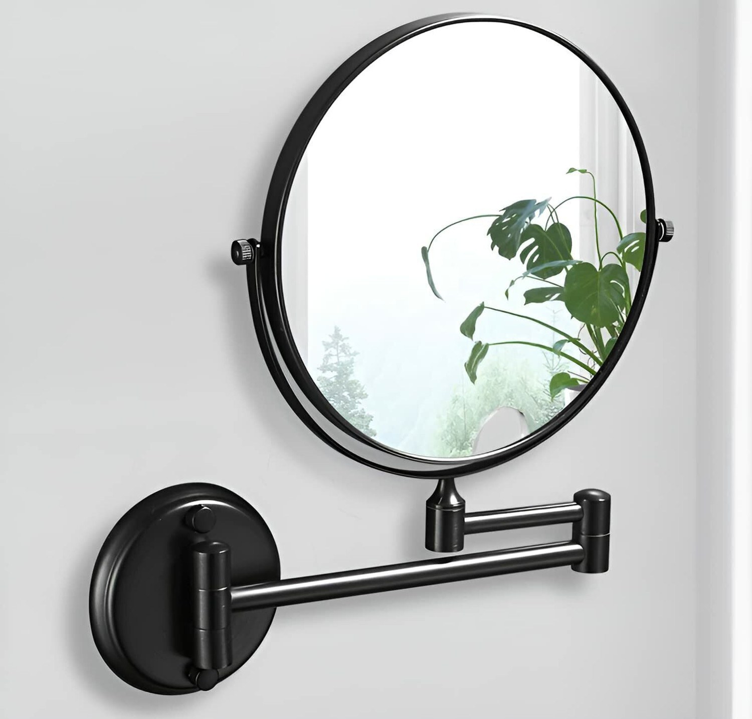 Image of Impulse by Plantex Brass & SS-304 Makeup /Magnifying Mirror for Bathroom /8 Inch /5x /1x-Magnification Bathroom Mirror