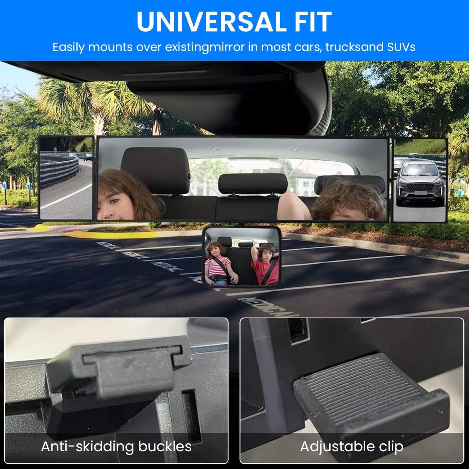 Image of STHIRA Manual Rear View Mirror For Universal For Car Universal For Car