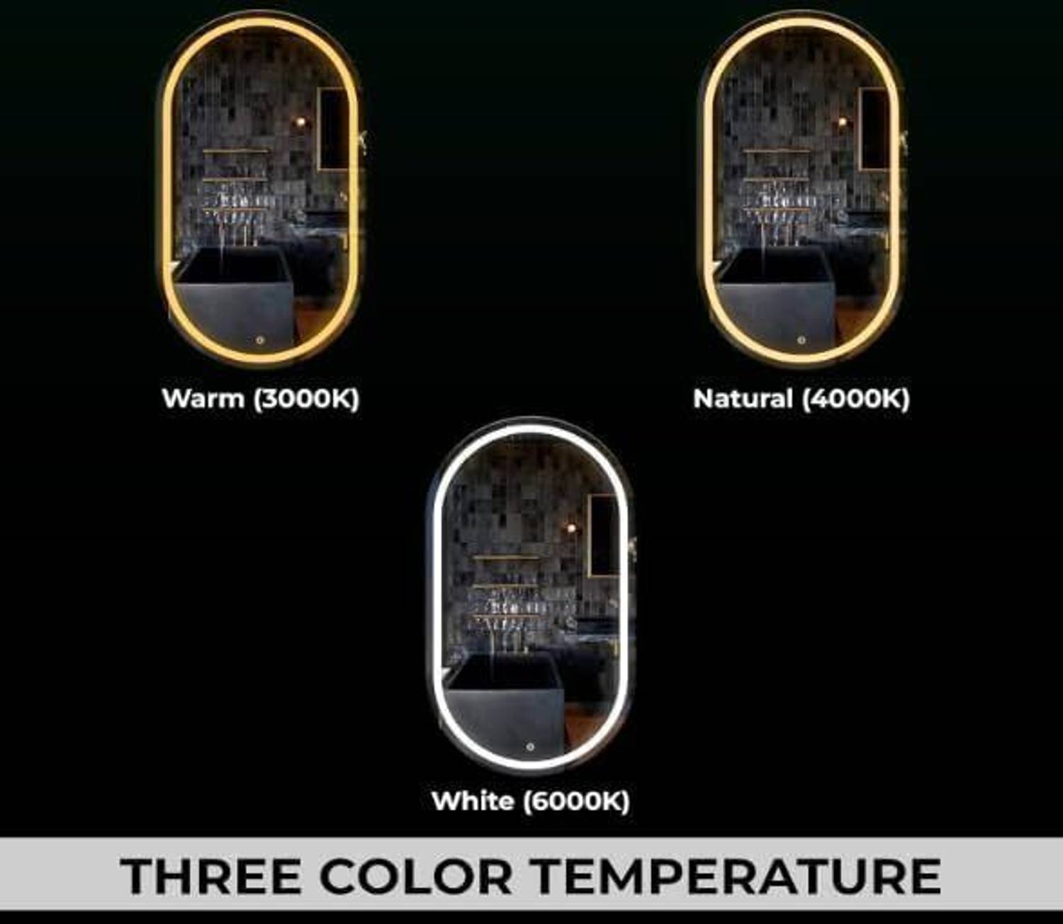 SANIF LED Mirror 18x24 Capsule Shape - Image 5