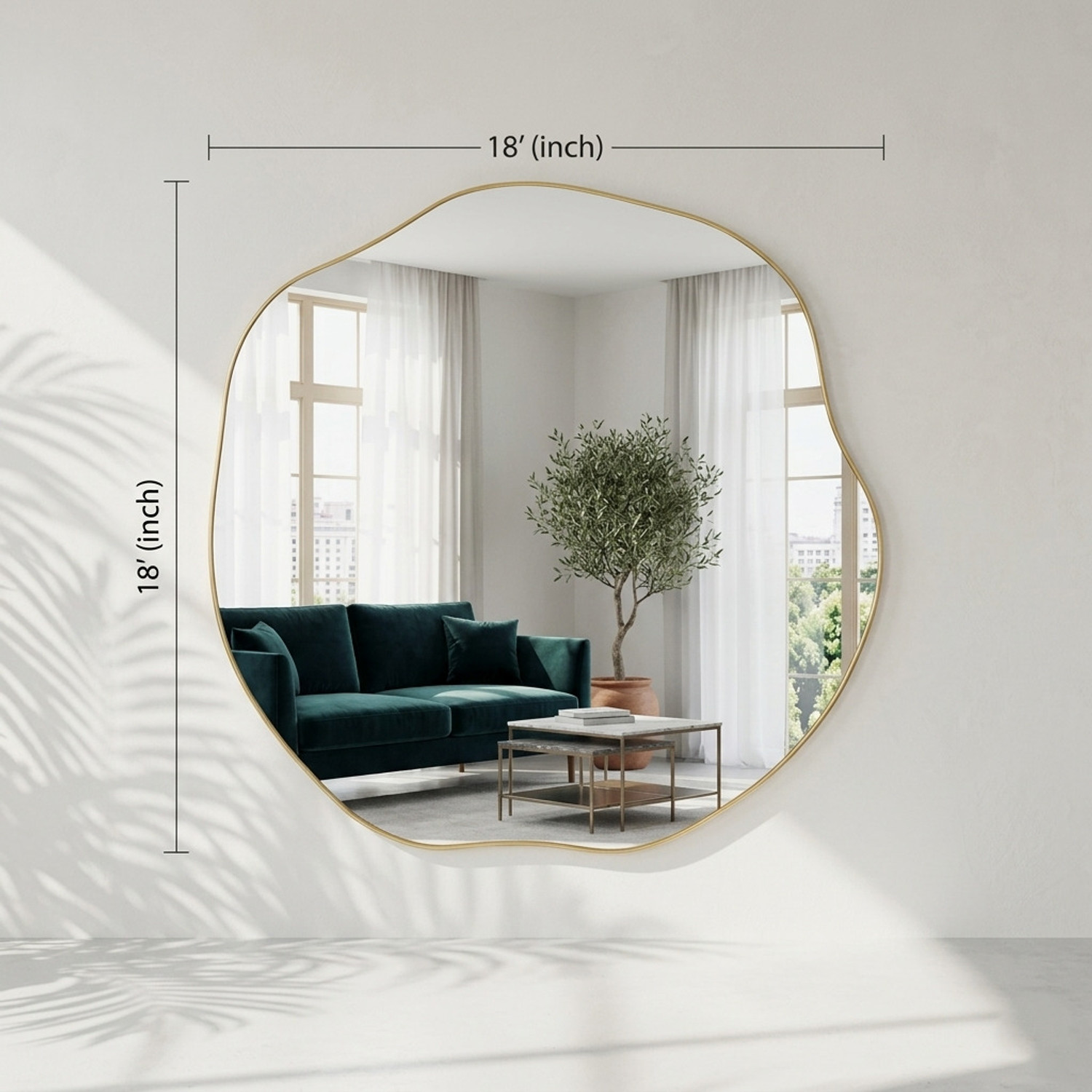 Image of LUPPRA Golden Fram round mirror Bathroom Mirror