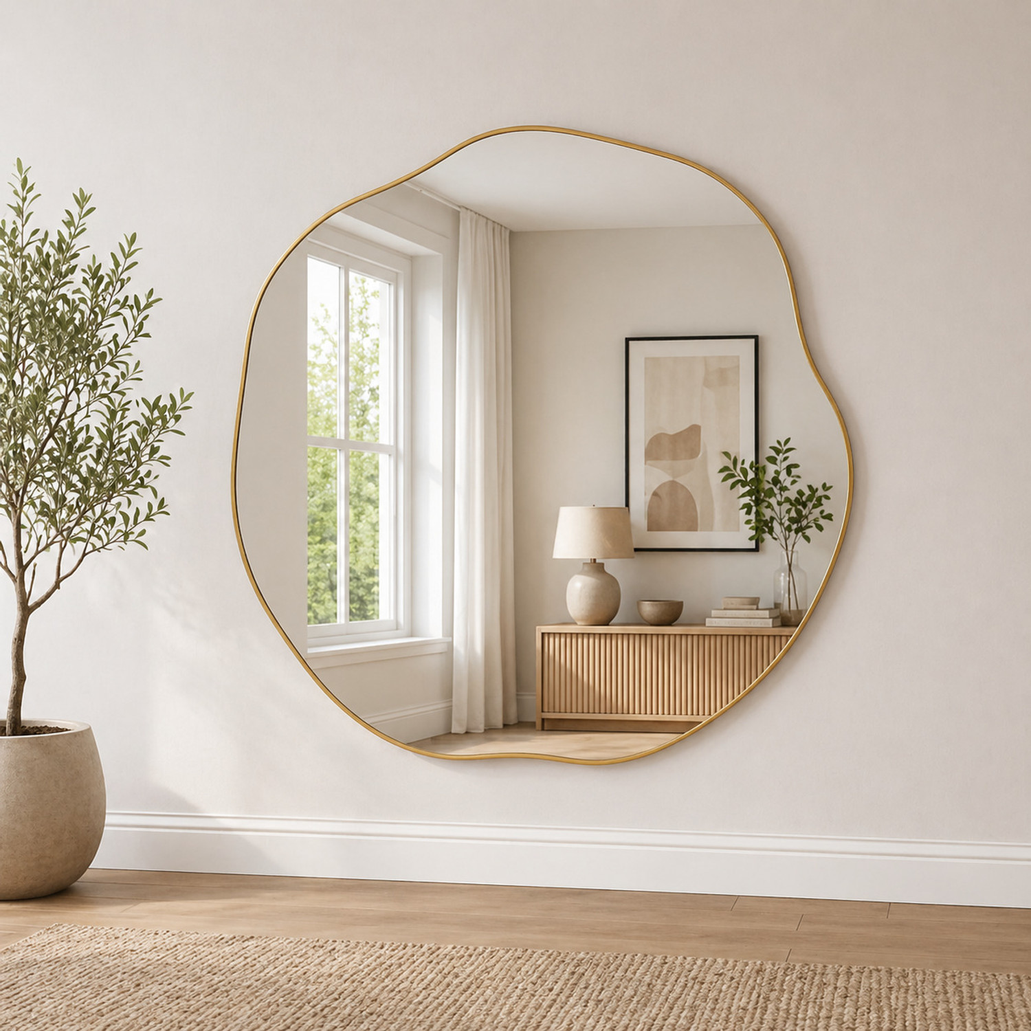 Image of LUPPRA Golden Fram round mirror Bathroom Mirror