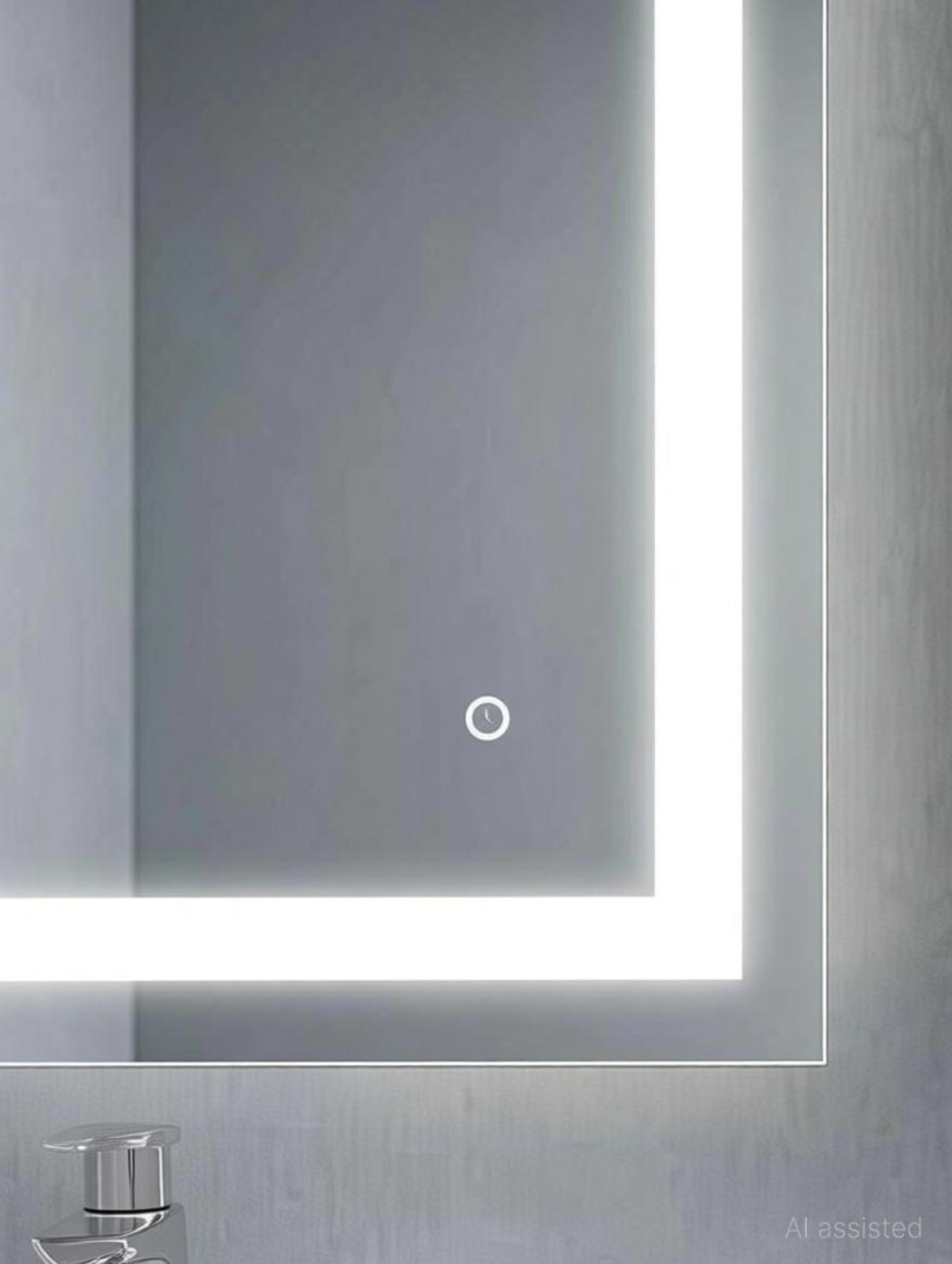 Image of windowera LED Mirror with Touch Sensor, 15 Inch x 18 Inch Wall Mount, 3 Light Effects Bathroom Mirror