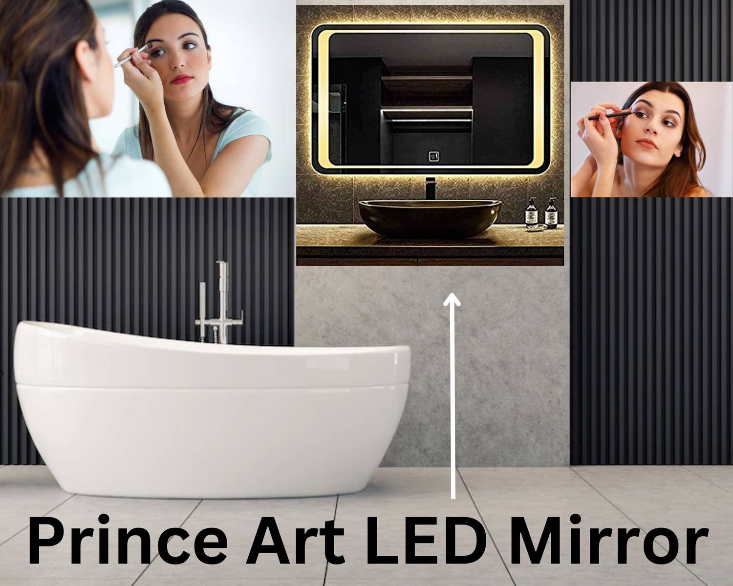 PRINCE ART 18x24 Inch LED Wall Mirror - Image 3