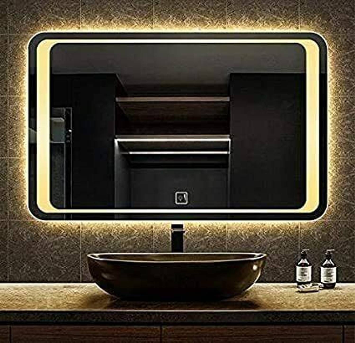 PRINCE ART 18x24 Inch LED Wall Mirror - Image 1