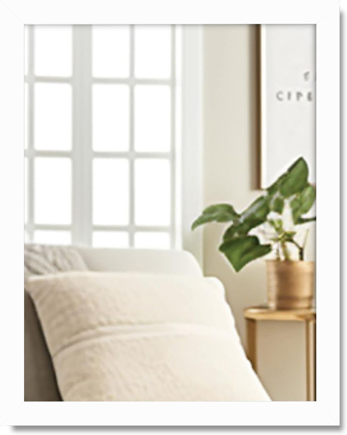 Image of BOSCO Exquisite Wall Mirror for Entryways, Living Room, Bedroom White 41 X 51cm Decorative Mirror