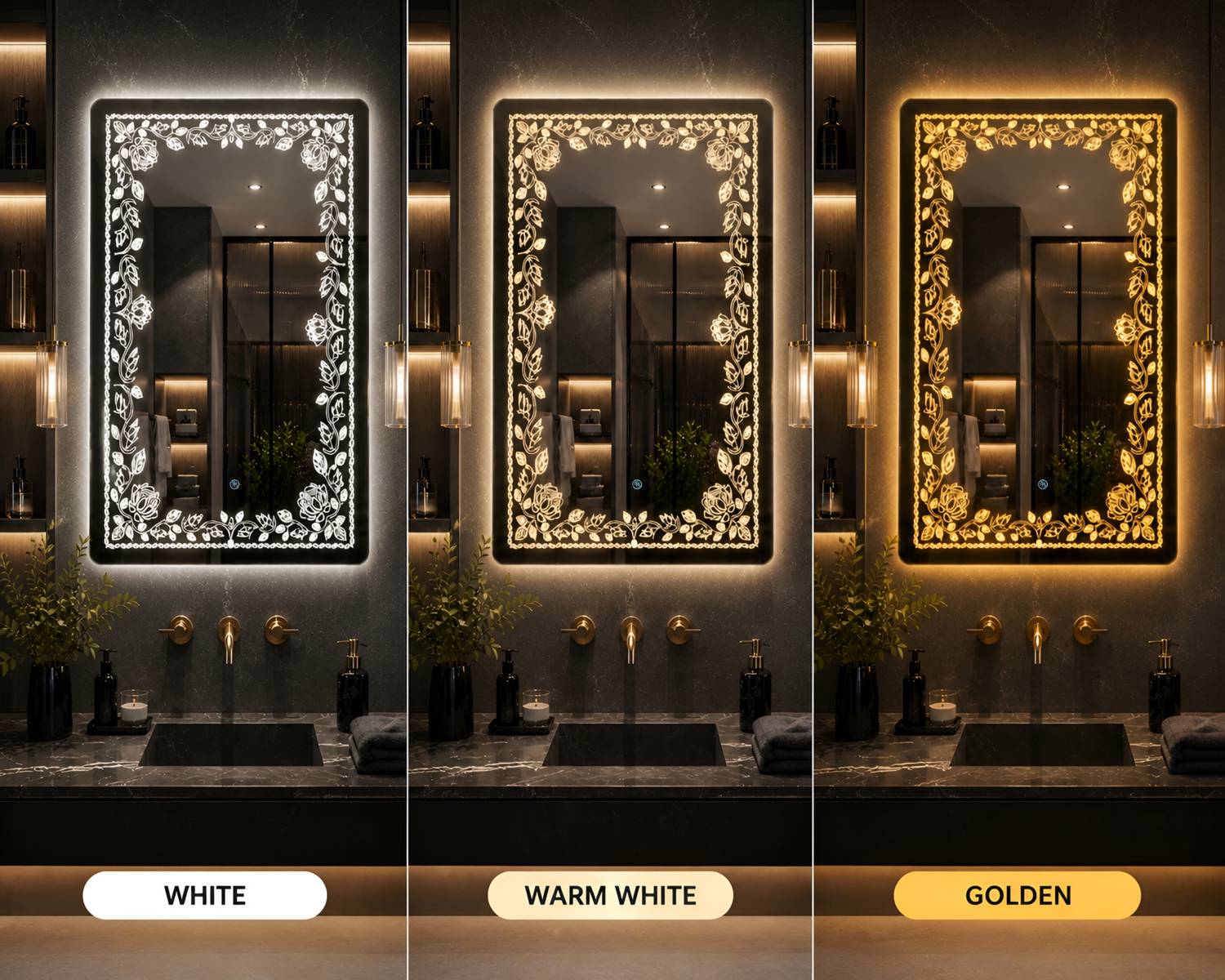 luminatri LED Mirror with Touch Sensor 18x24 Inch - Image 4