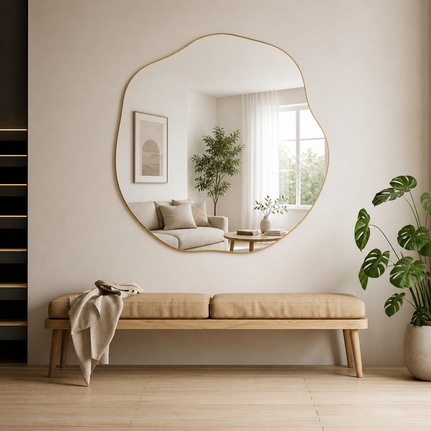 Image of LUPPRA Golden Fram round mirror Bathroom Mirror