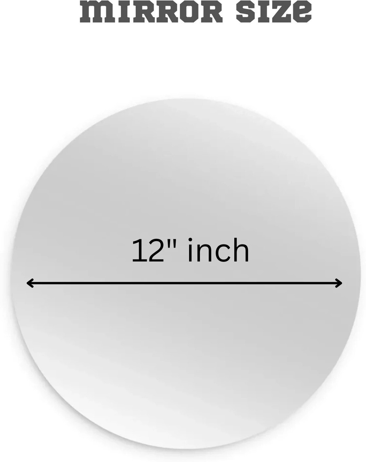 Image of windowera 3.5 MM round 12'' inch Bathroom Mirror