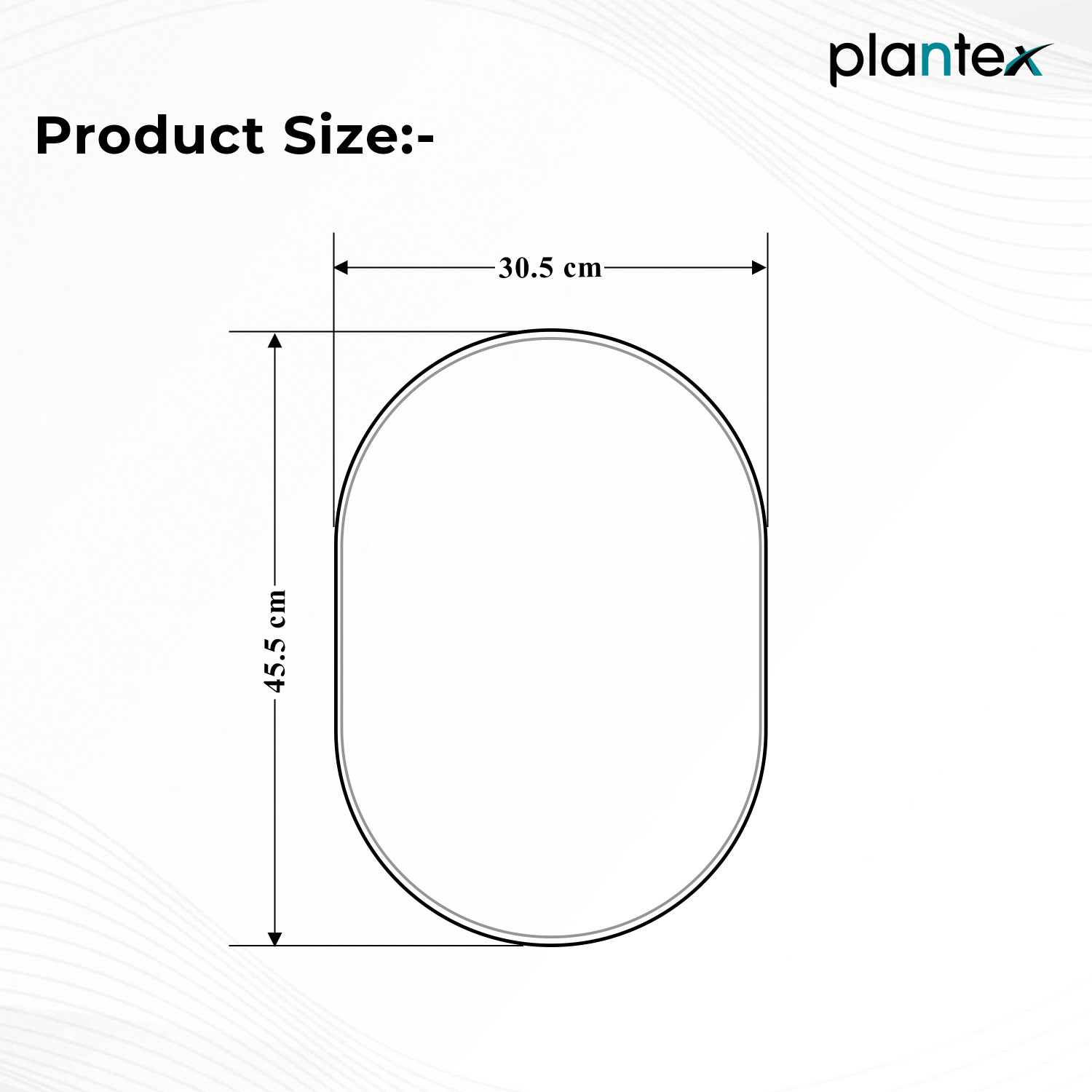 Image of Plantex Bathroom Mirror /Wall Mounted Mirror for Bedroom /Living Room /Wash Basin-(18x12in) Bathroom Mirror