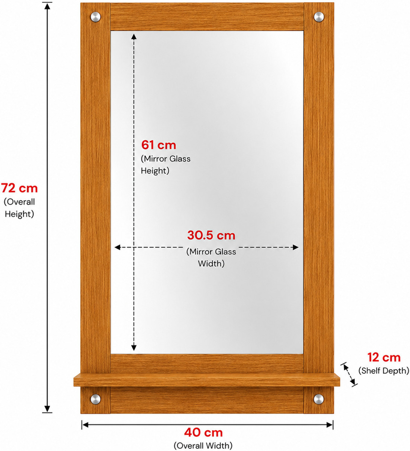 Image of Malbro Dressing Table for Bedroom Living Room - Matte Finish Engineered Wood Dressing Table