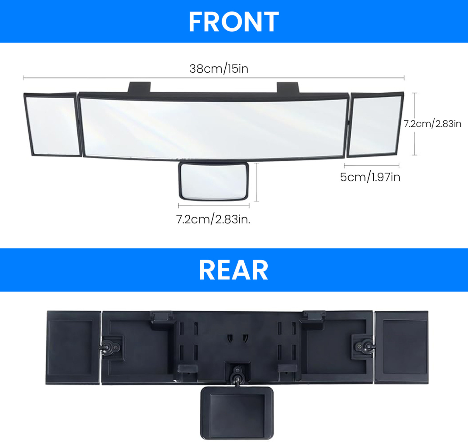 Image of STHIRA Manual Rear View Mirror For Universal For Car Universal For Car