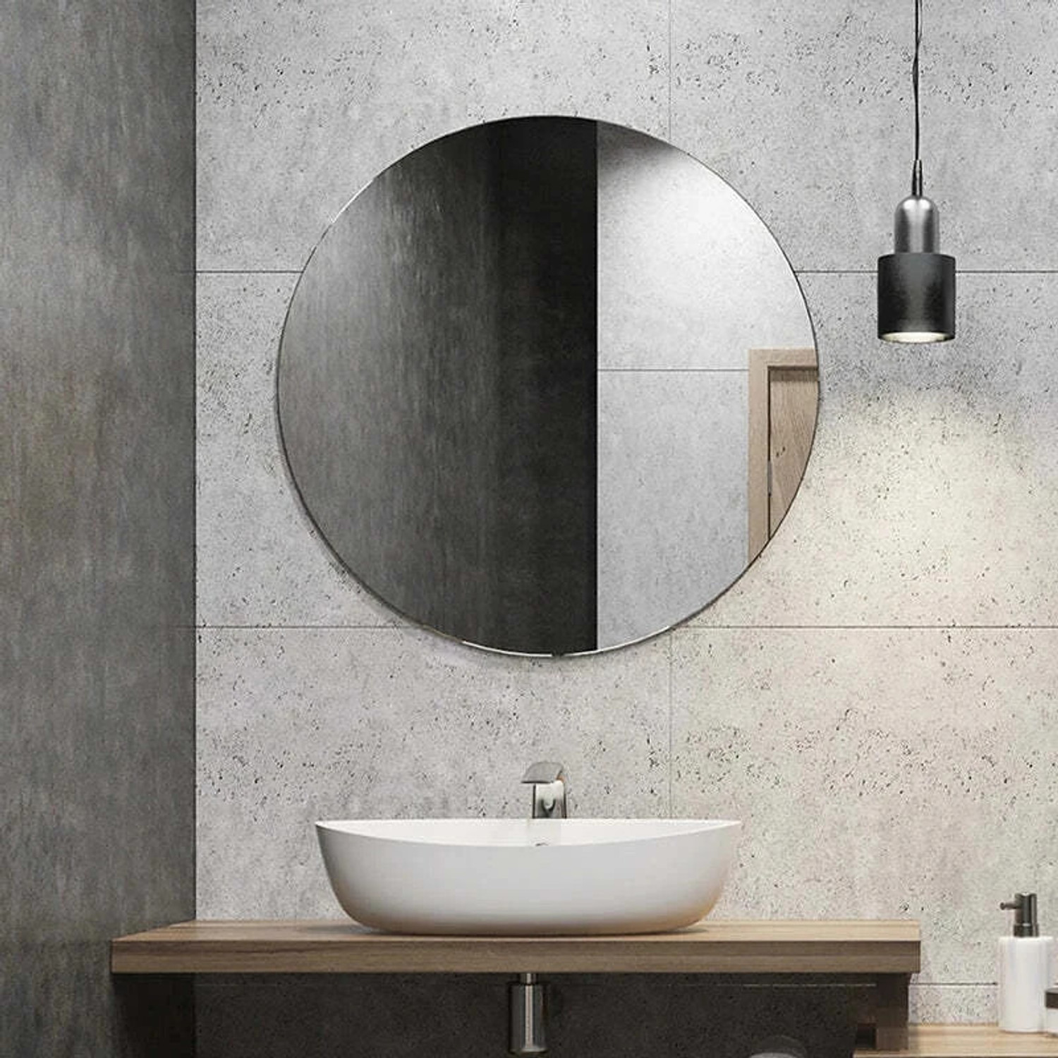 Image of windowera 3.5 MM round 12'' inch Bathroom Mirror