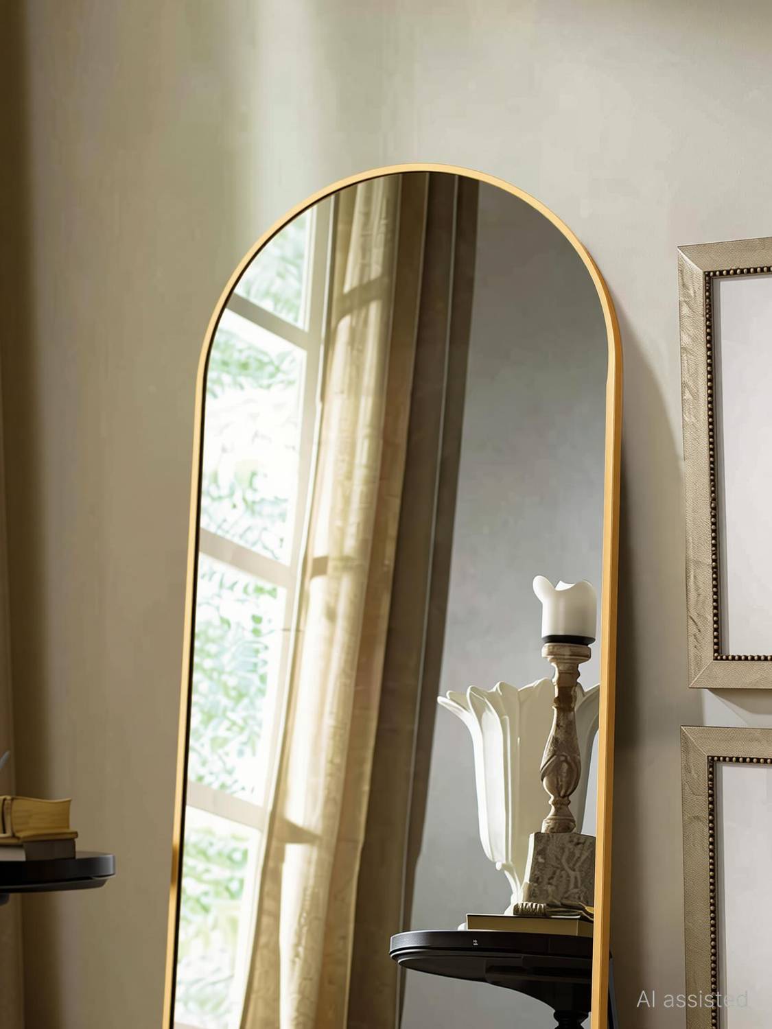 ARTMENT Vista Frame Floor Mirror Gold Arched (155 X 45 CM) Decora... more