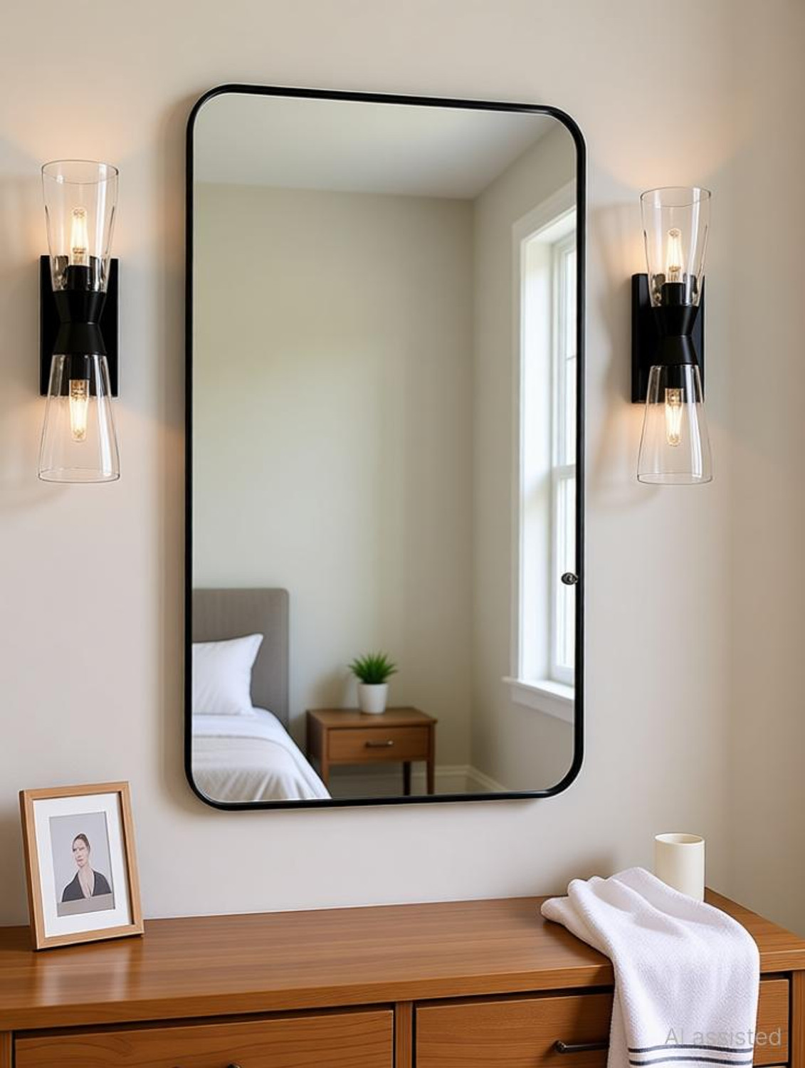 Image of Rworld 12 inch INCH BY 18 inch INCH RECTANGLE SHAPE MIRROR.PERFECT FOR ANY WALL. Bathroom Mirror (Rectangle)