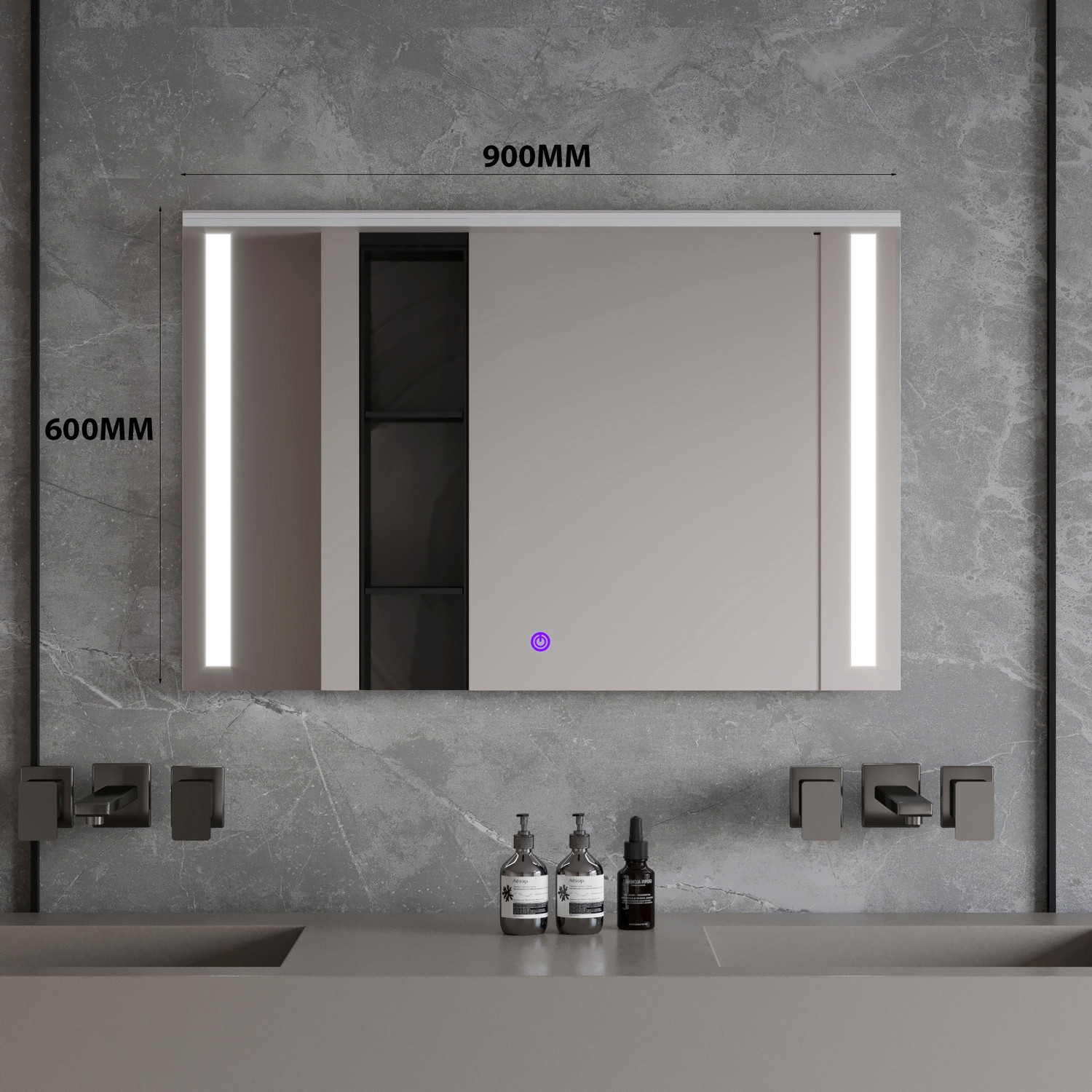 Image of ModDwell LED Mirror With Highway to freedom Lighted Mirror