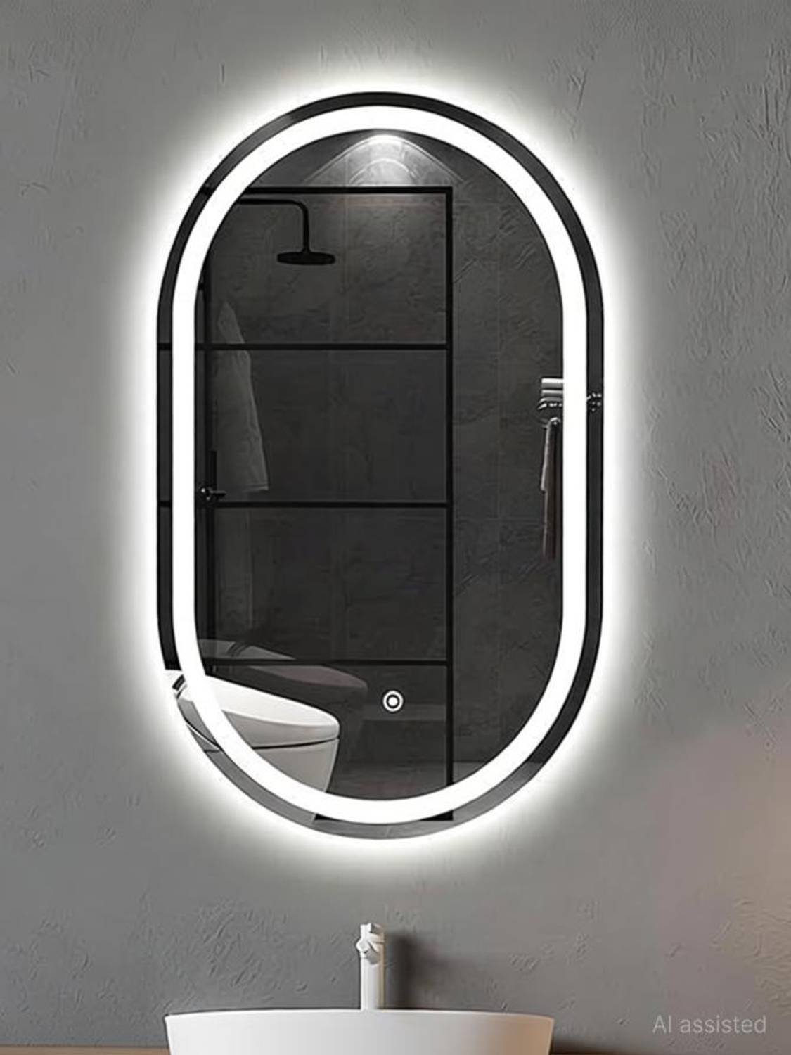 SANIF LED Mirror 18x24 Capsule Shape - Image 2