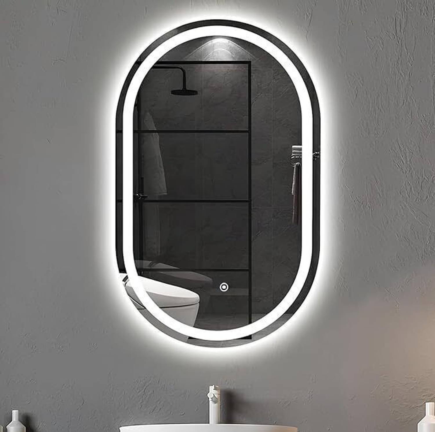 SANIF LED Mirror 18x24 Capsule Shape - Image 3