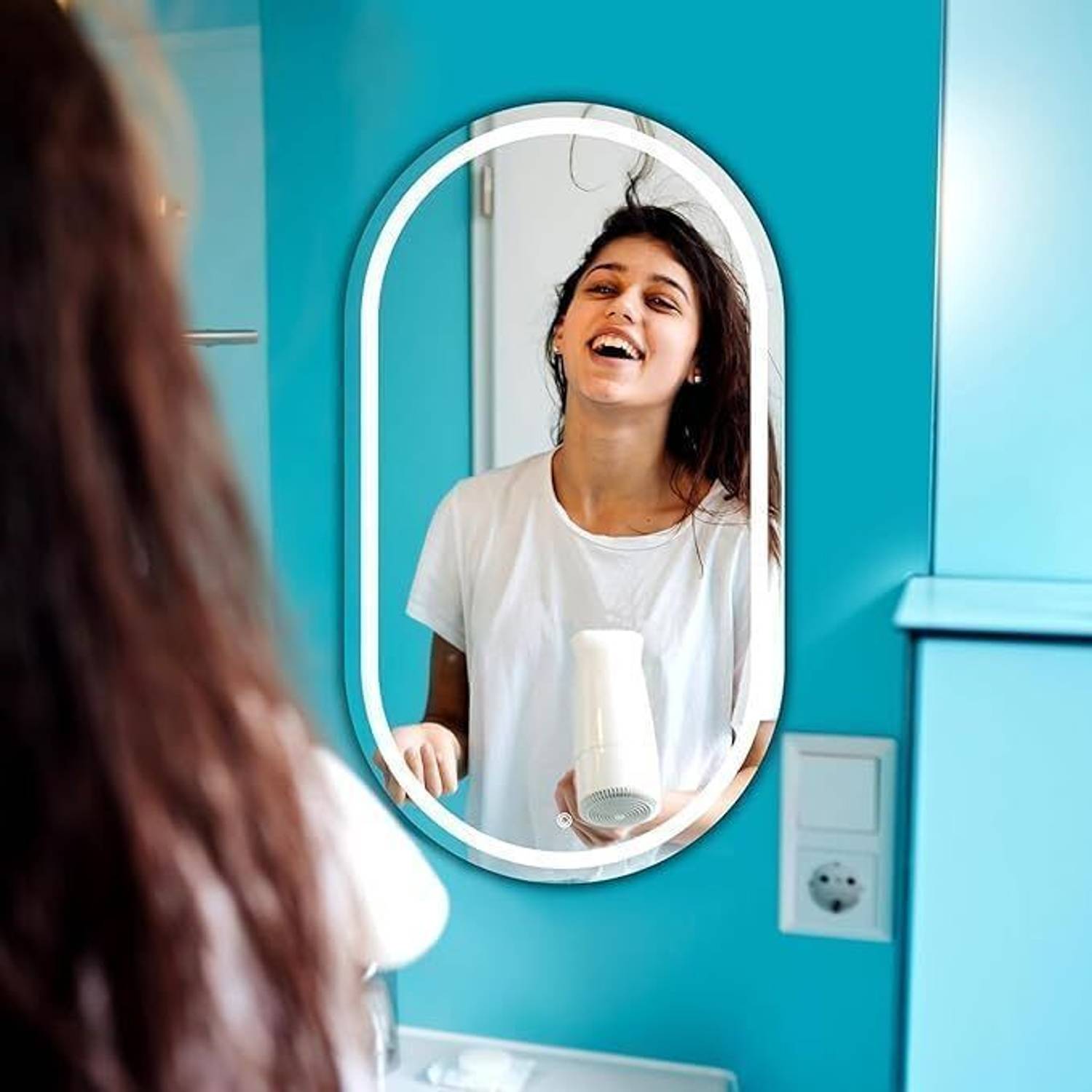 SANIF LED Mirror 18x24 Capsule Shape - Image 4