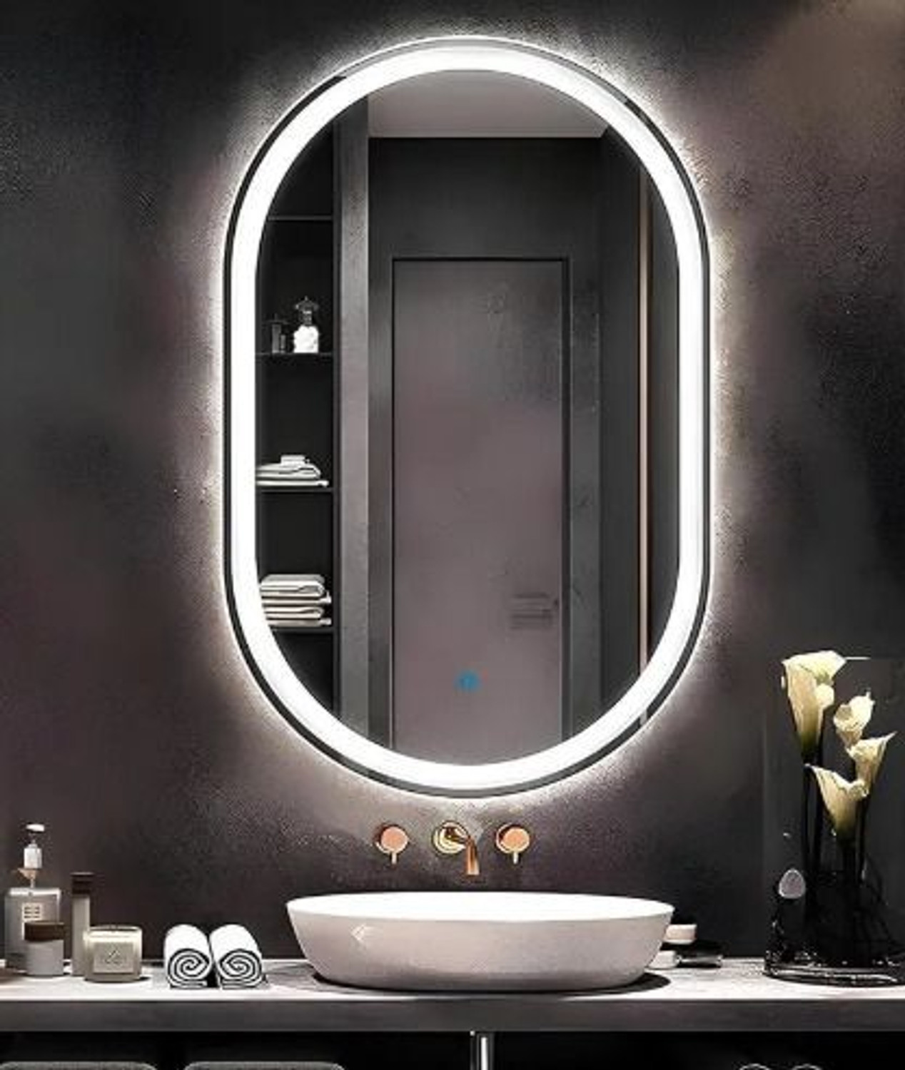 Image of PKG Stylish LED Mirror 21 Bathroom Mirror
