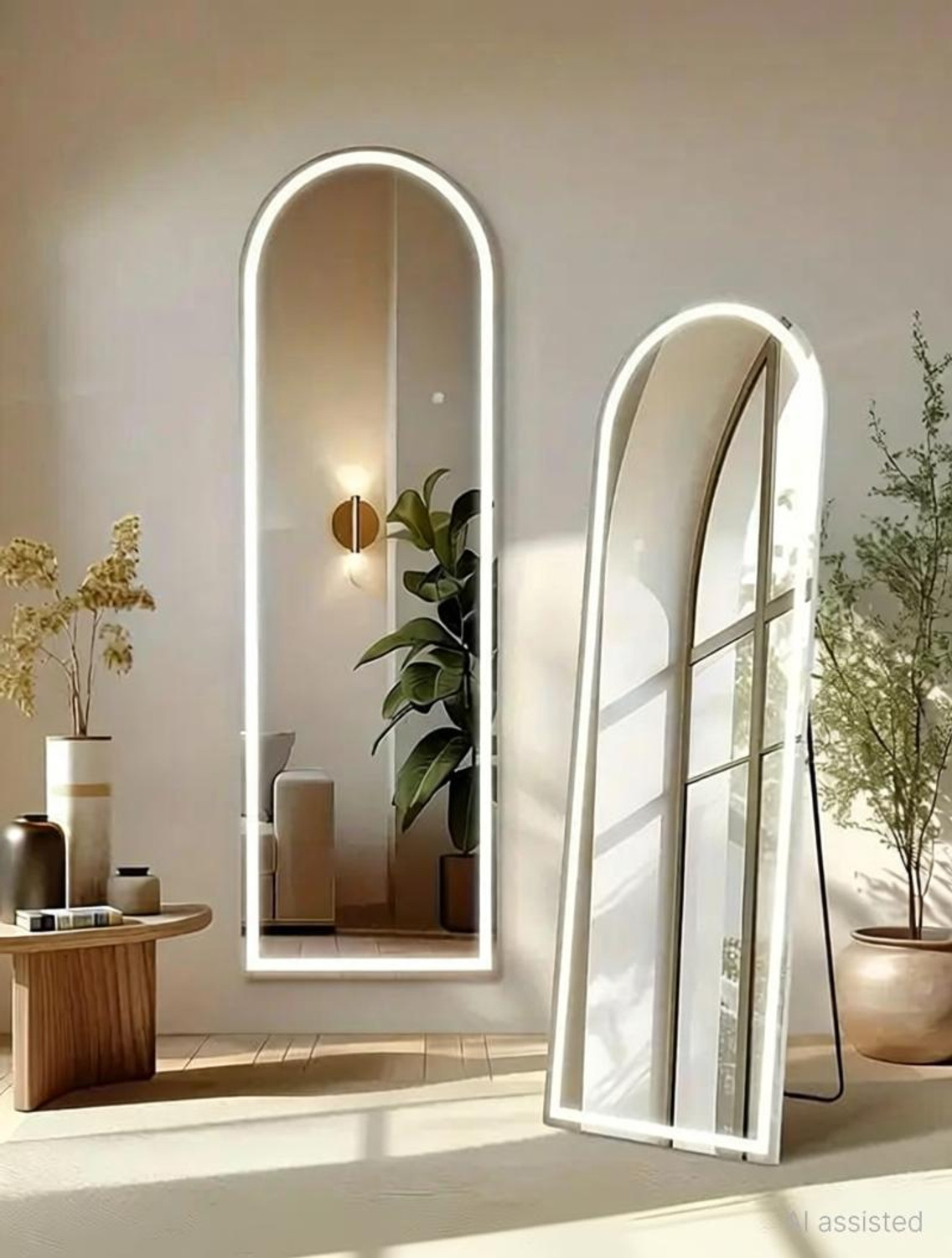 Image of HDGLASS 18*60 INCH STANDING LED MIRROR WITH SENCER. Decorative Mirror