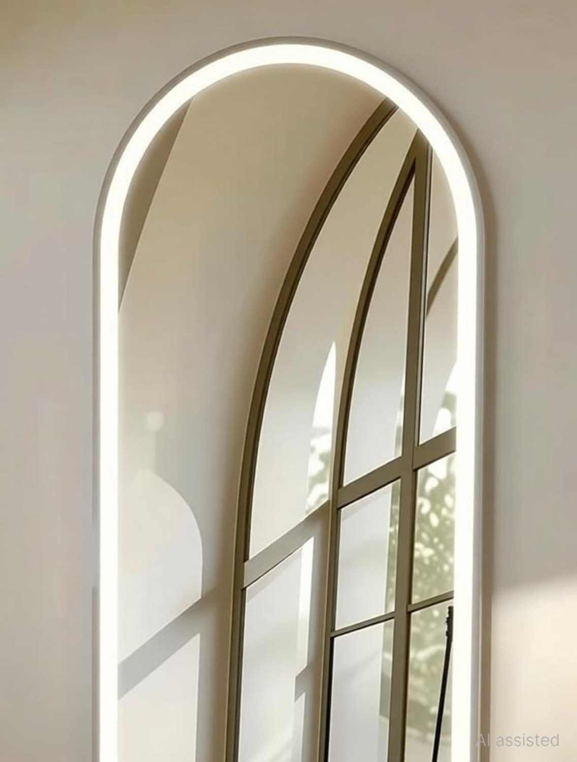 Image of HDGLASS 18*60 INCH STANDING LED MIRROR WITH SENCER. Decorative Mirror