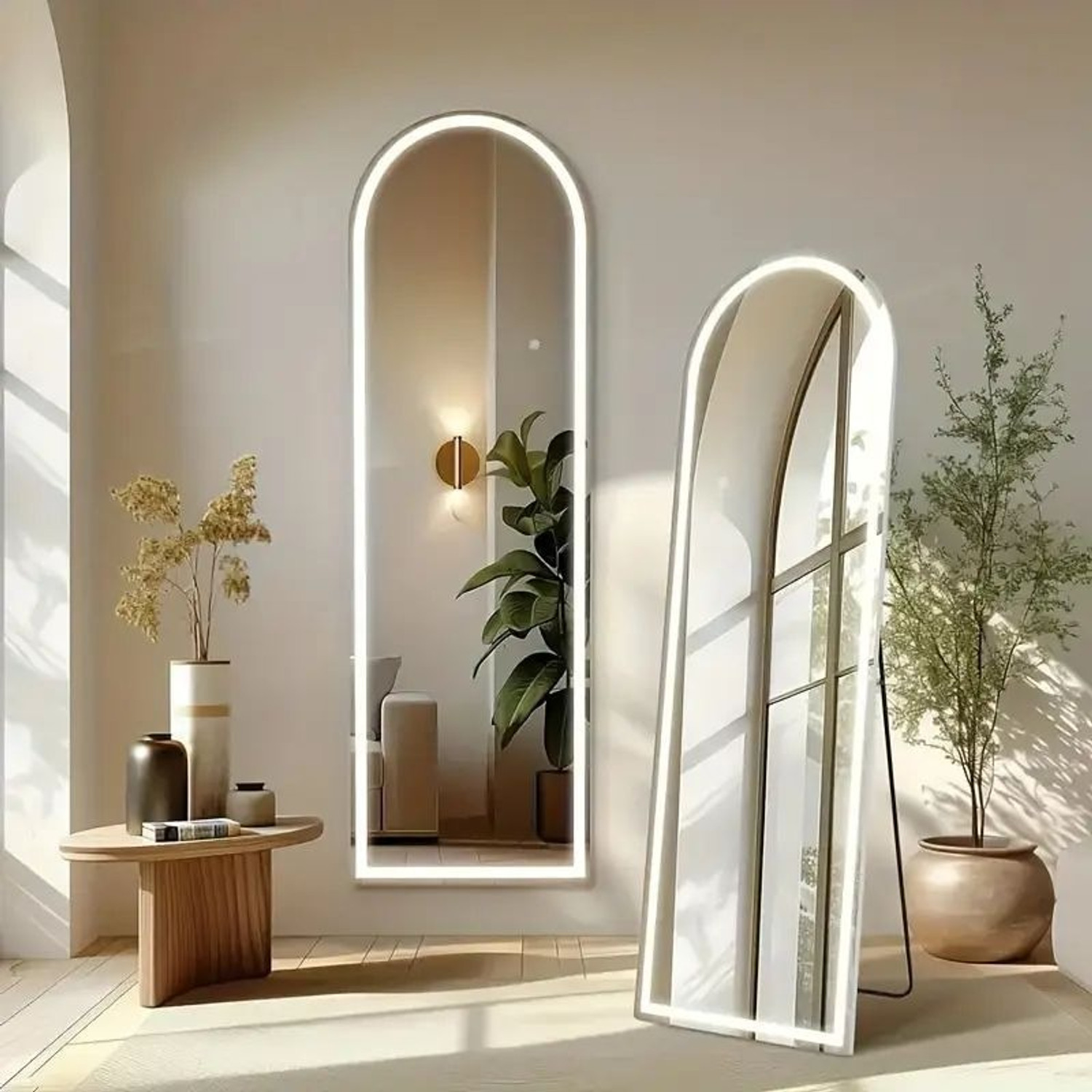 Image of HDGLASS 18*60 INCH STANDING LED MIRROR WITH SENCER. Decorative Mirror