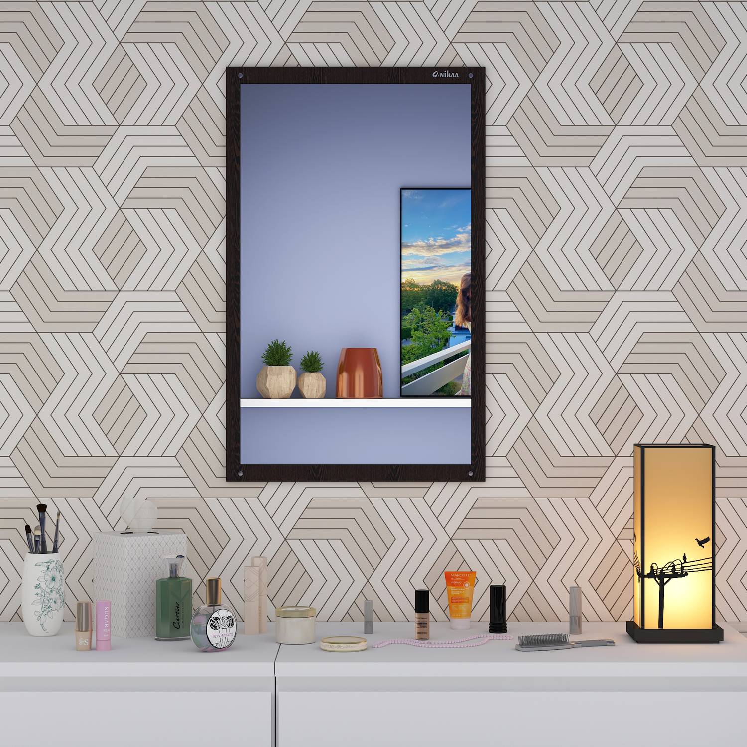 ANIKAA Marcos Engineered Wood Dressing Table