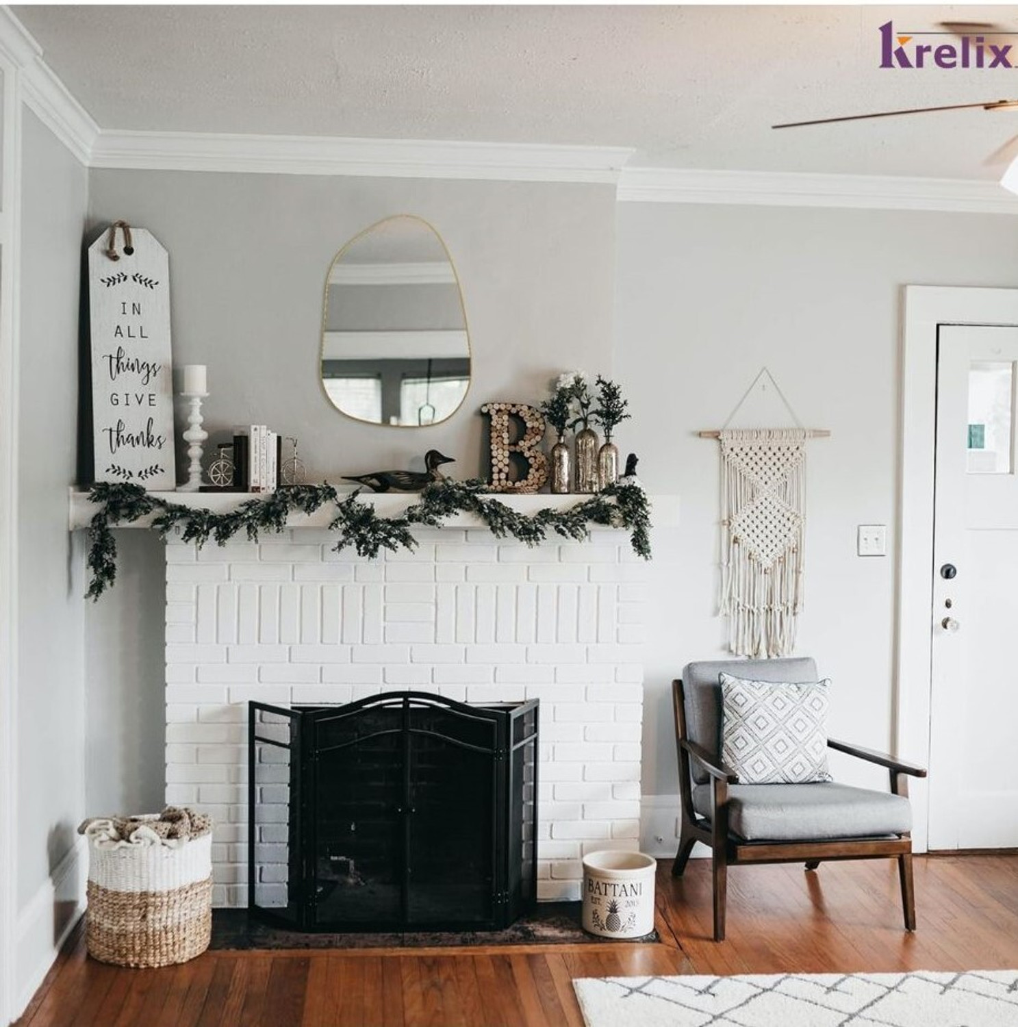 Image of KRELIX 12x18 Wall Mirror - Gold Metal Frame Decorative Mirror