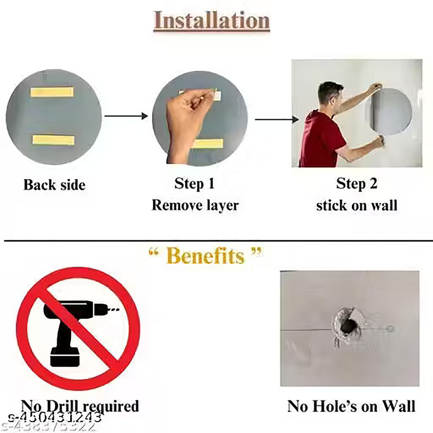 Image of SAINI DARPAN Classic Round Wall Mirror | Bathroom Vanity Mirror | Premium Glass Finish 12Inch Bathroom Mirror
