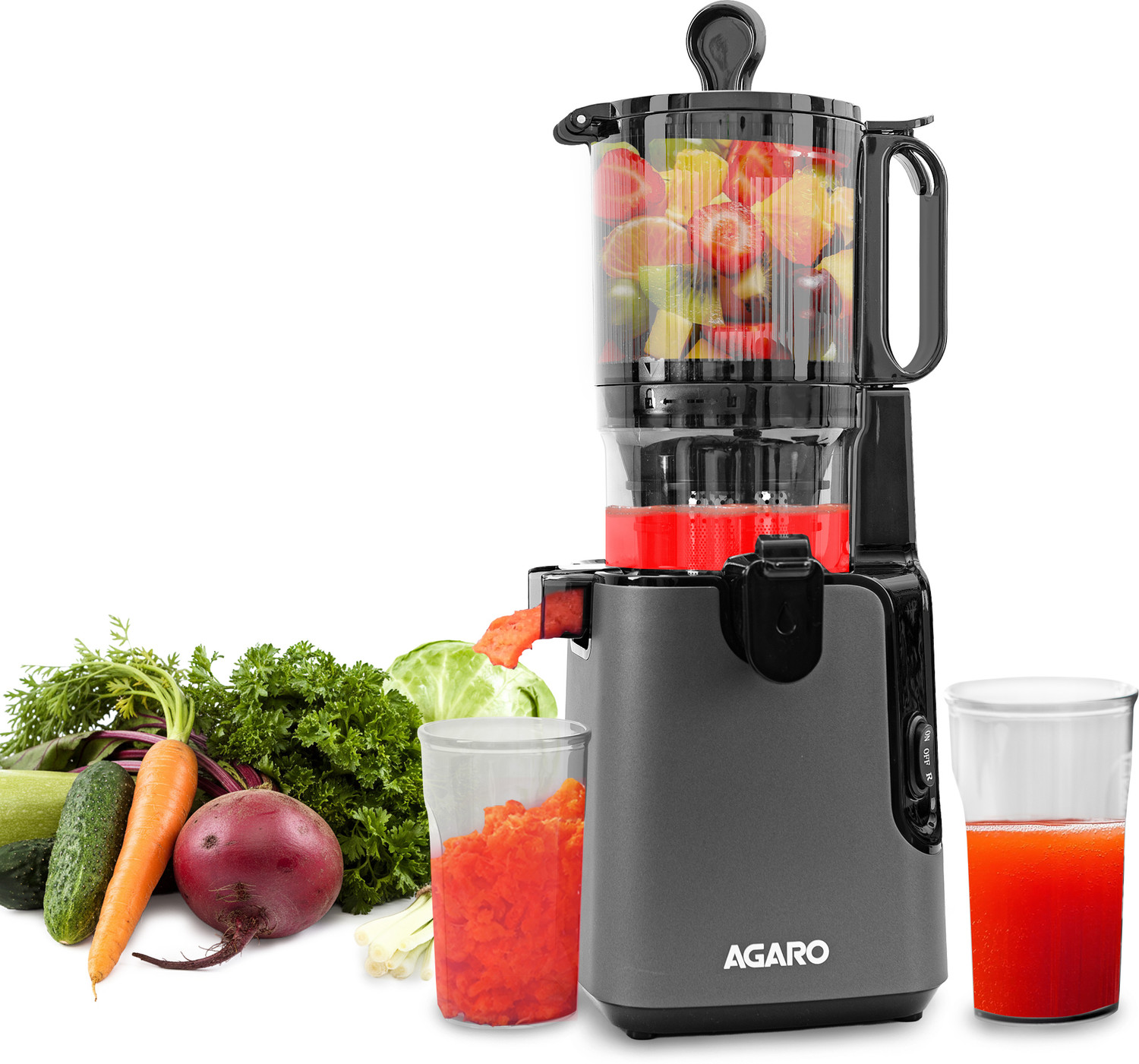 Image of AGARO Regal Cold Press Slow Juicer, 250 Watt DC Motor, Easy Assembly & Cleaning 250 W Juicer