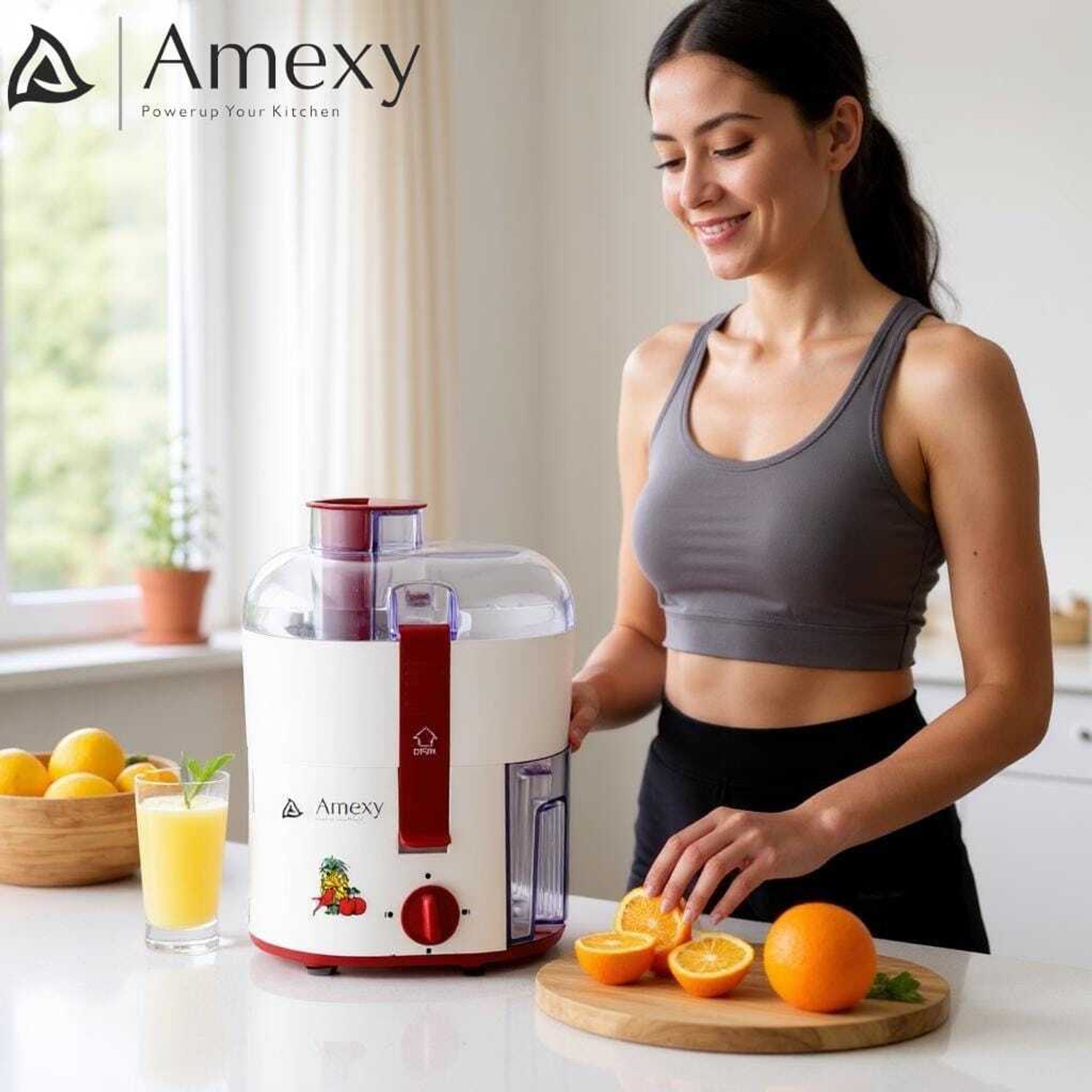 Image of Amexy juicer white /Cherry 750Watt 750 W Juicer