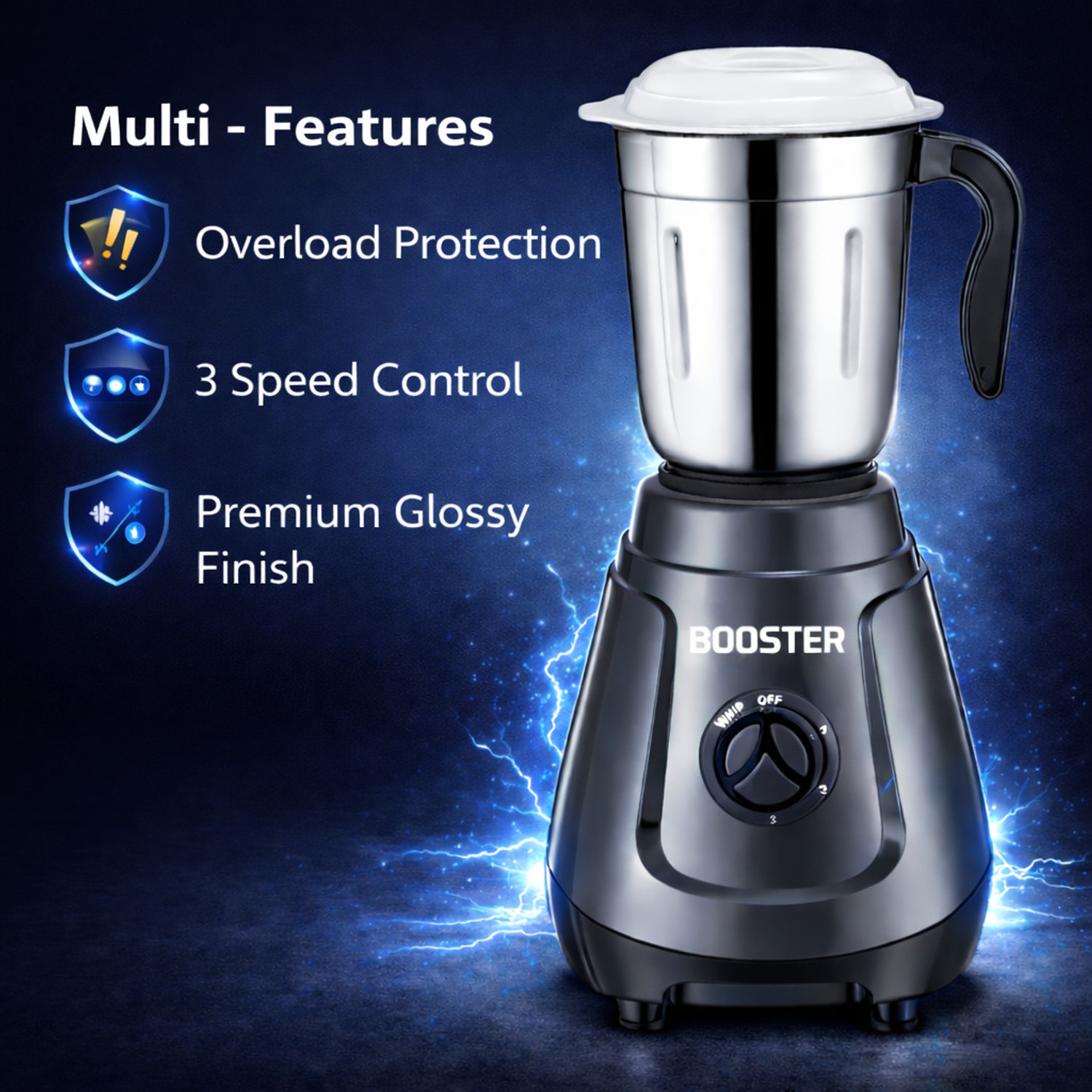 Image of BOOSTER Powerful Juicer Mixer Grinder 750 W Juicer Mixer Grinder
