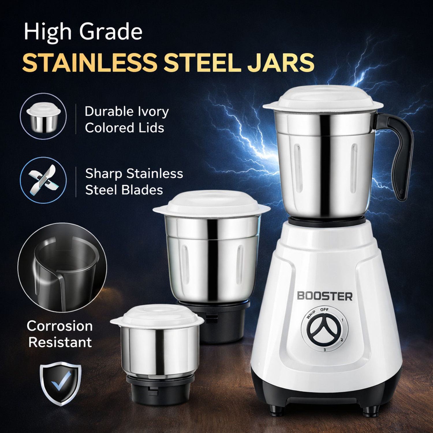 Image of BOOSTER Powerful Juicer Mixer Grinder 750 W Juicer Mixer Grinder