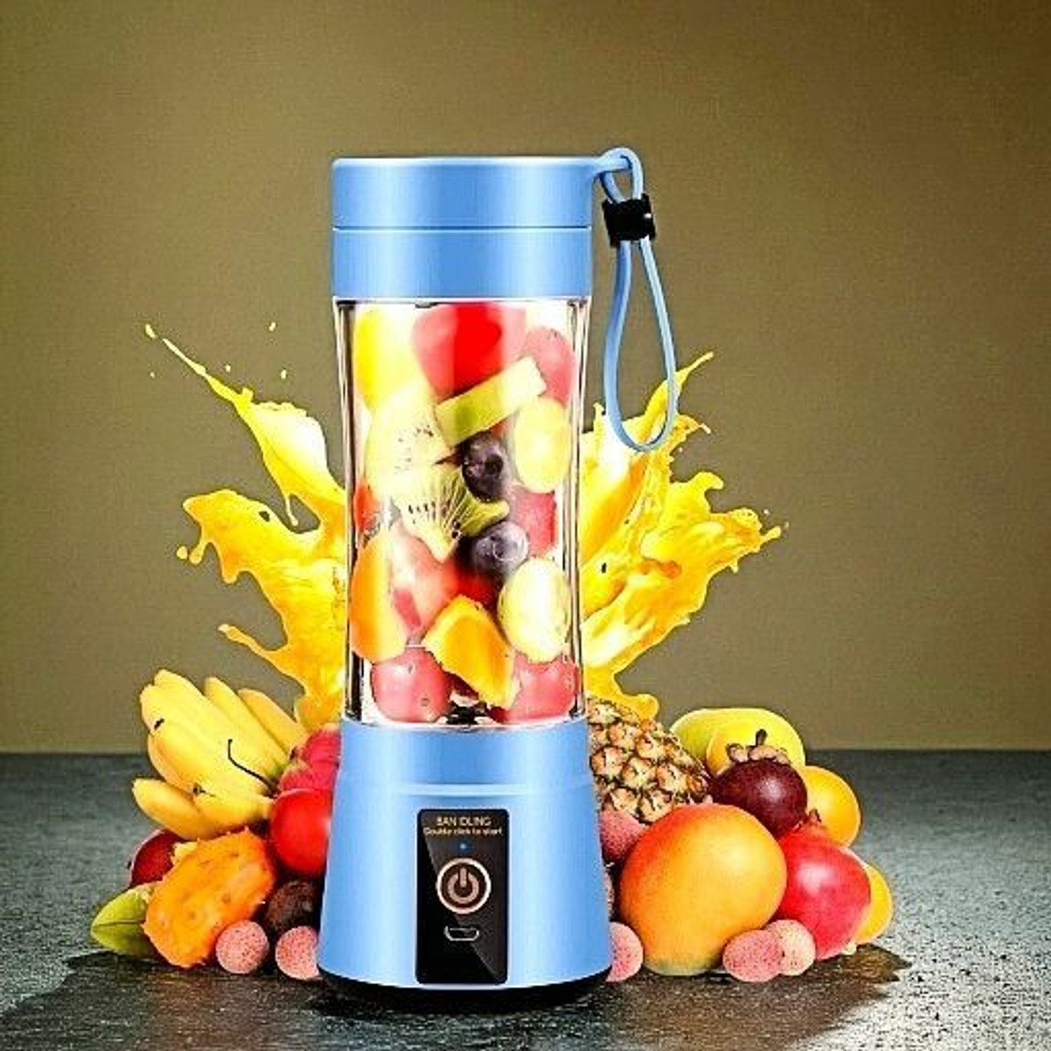 Image of MST Goldi Electric Fruit Juicer Maker USB Rechargeable Mini Juicer Mixer GrinderUG299 350 W Juicer Mixer Grinder