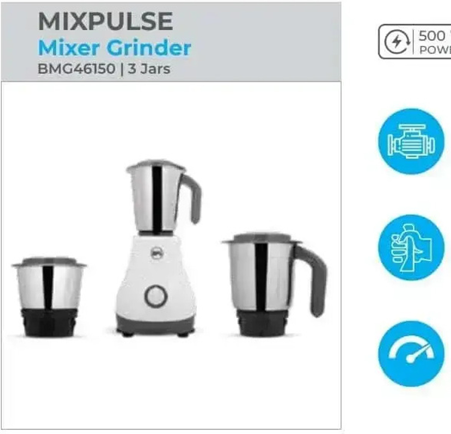 Image of BPL NA 500 W Mixer Grinder