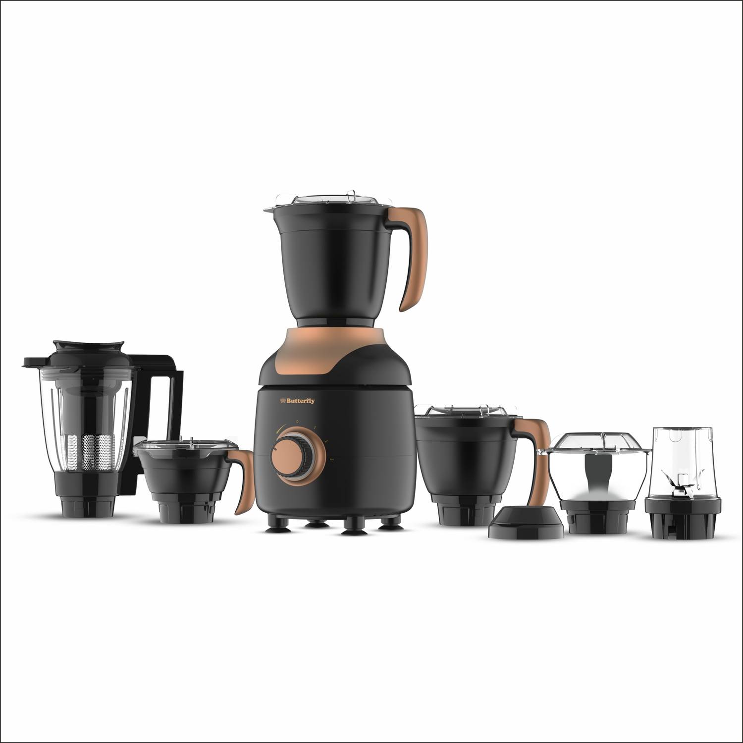 Butterfly Ziera Black with Coarse Grinding Jar 1000 W Juicer Mixer Grinder