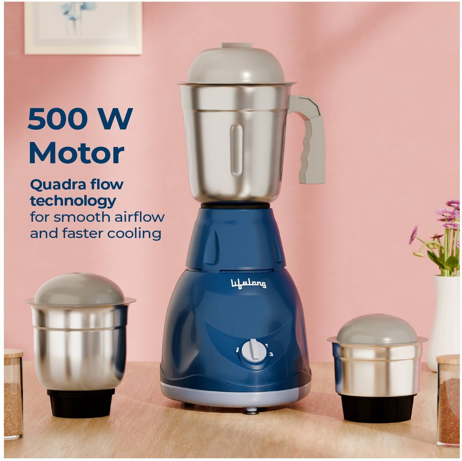 Lifelong Power Pro 500W Mixer Grinder - Image 4