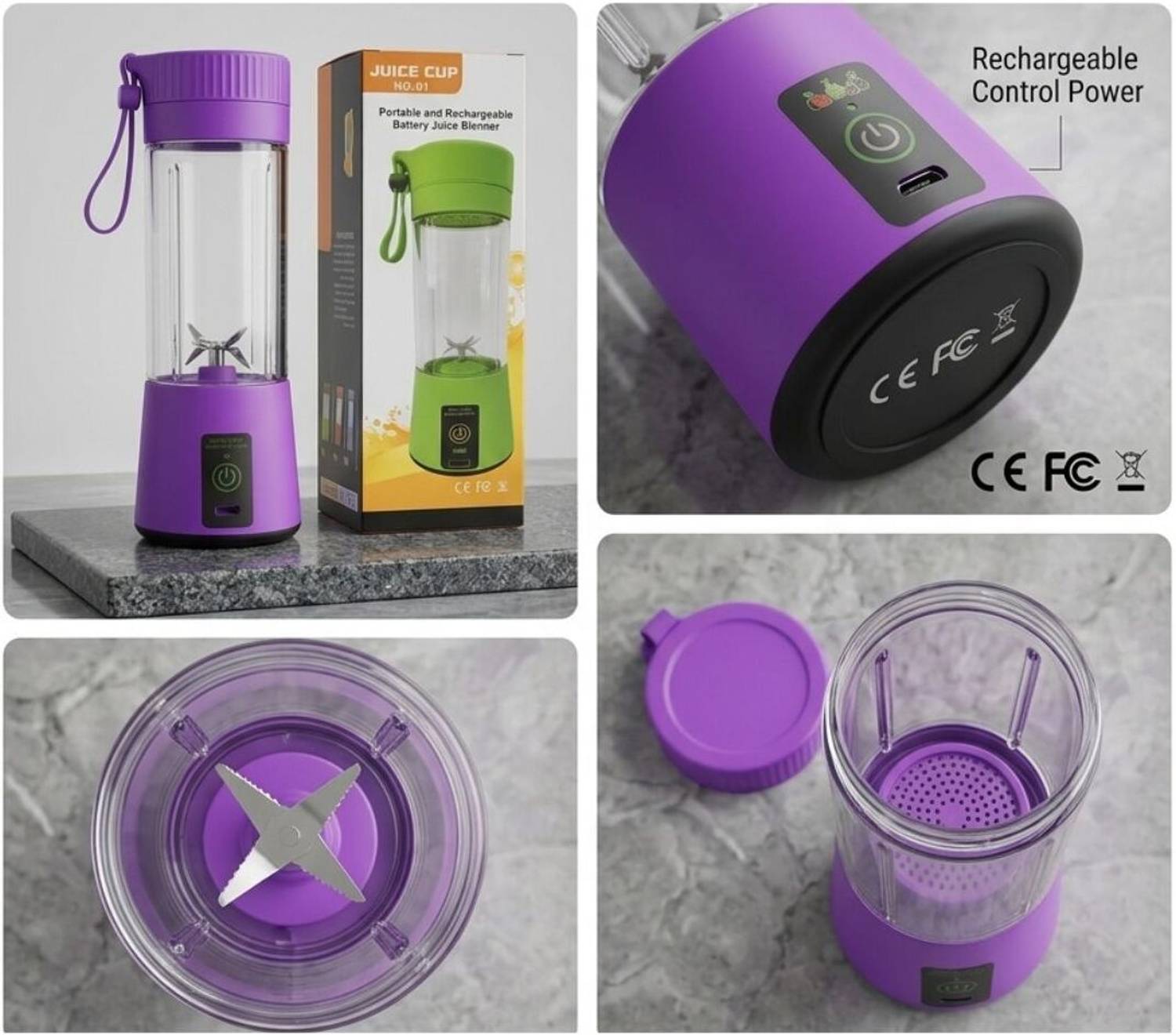 HITESH 1 100W Mixer Blender Purple - Image 3